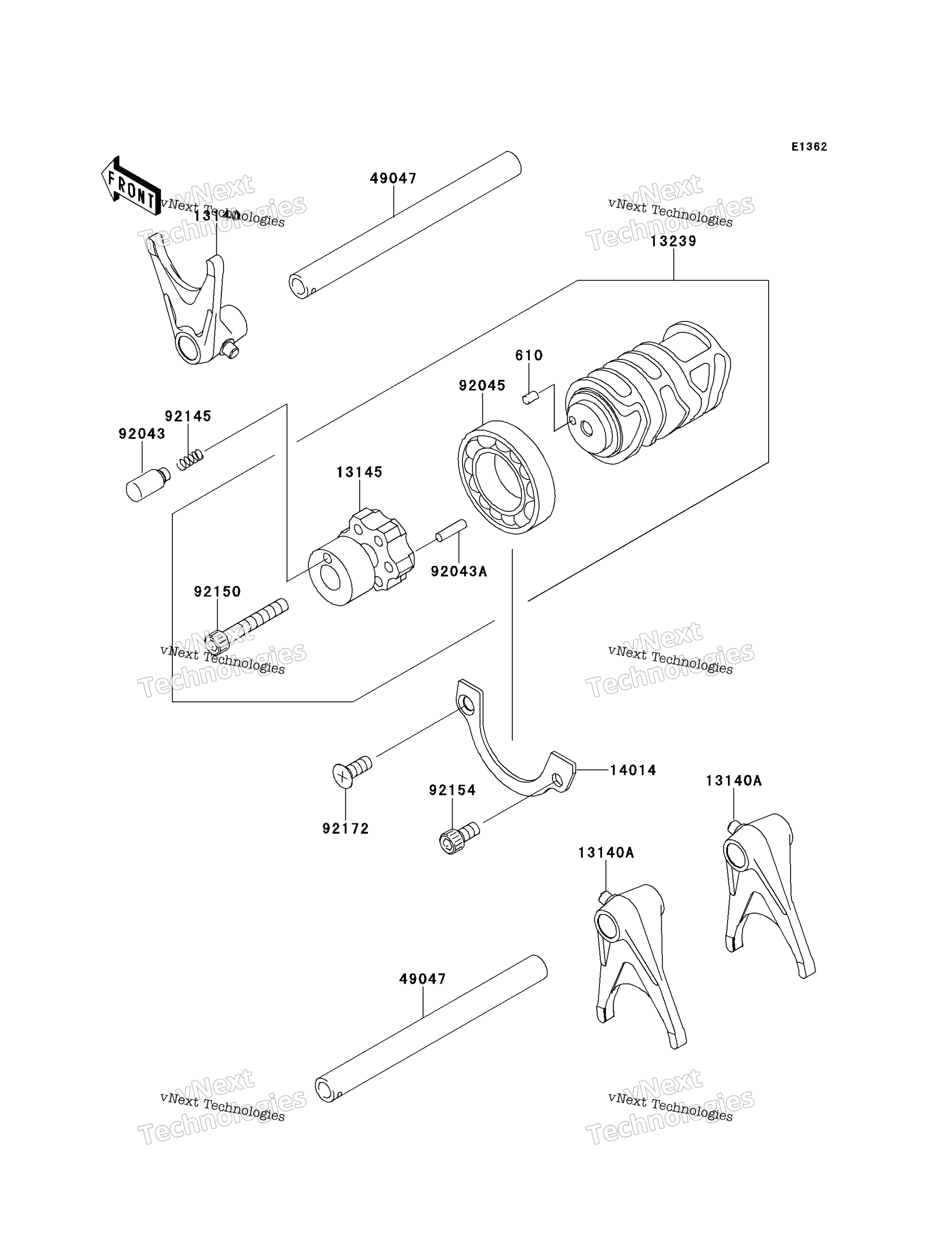 передача Change Drum / Shift Fork(S)