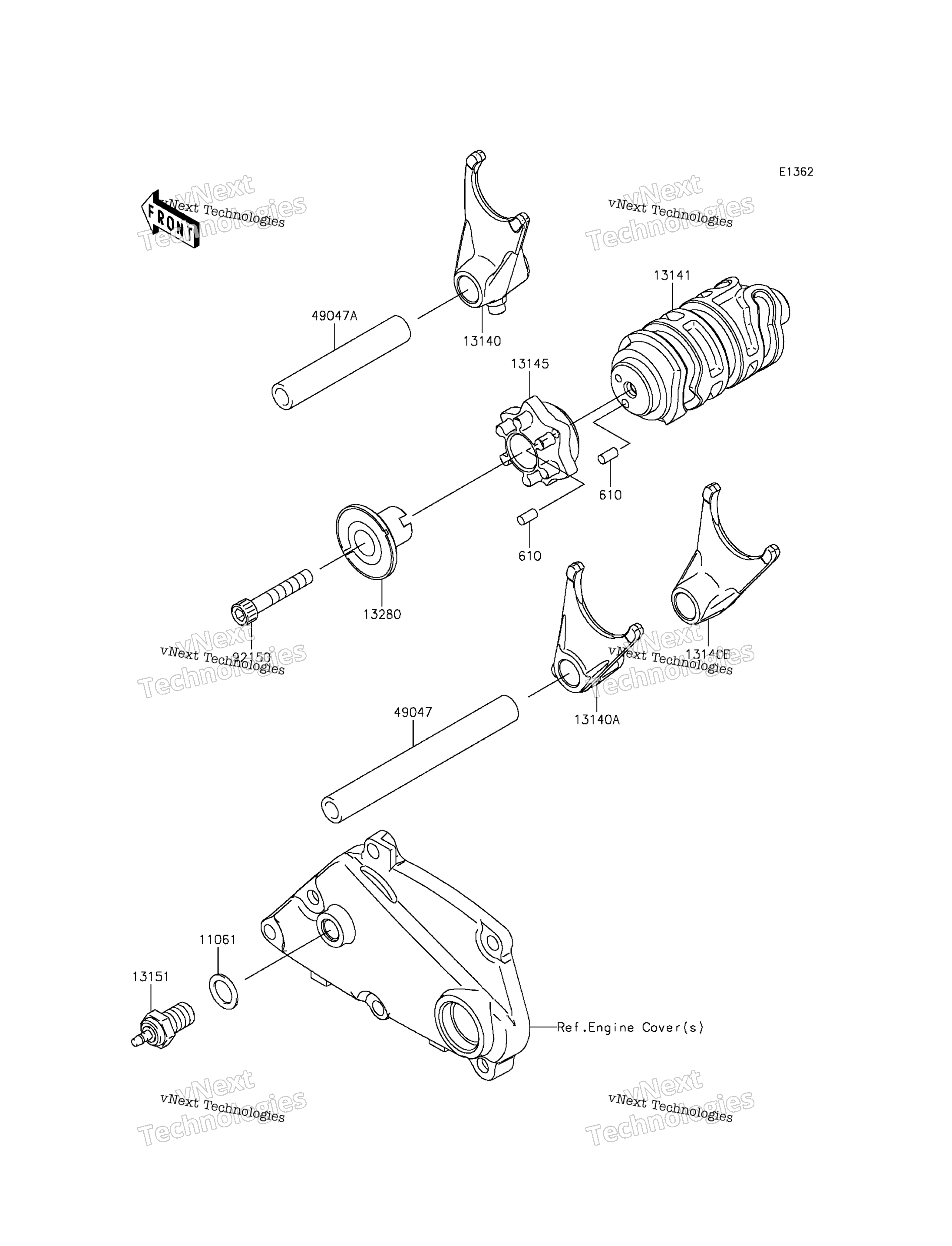 передача Change Drum / Shift Fork(S)