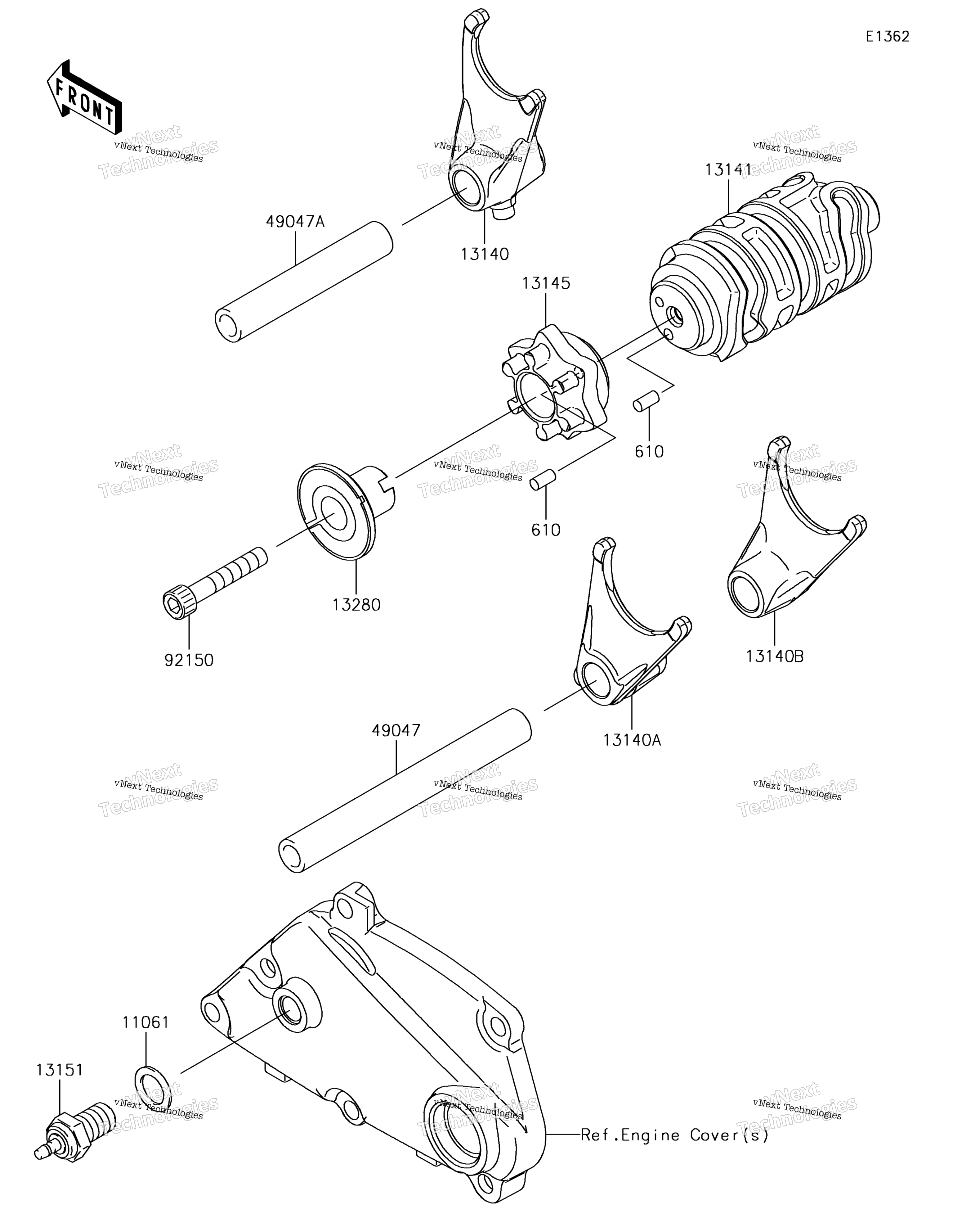 передача Change Drum / Shift Fork(S)
