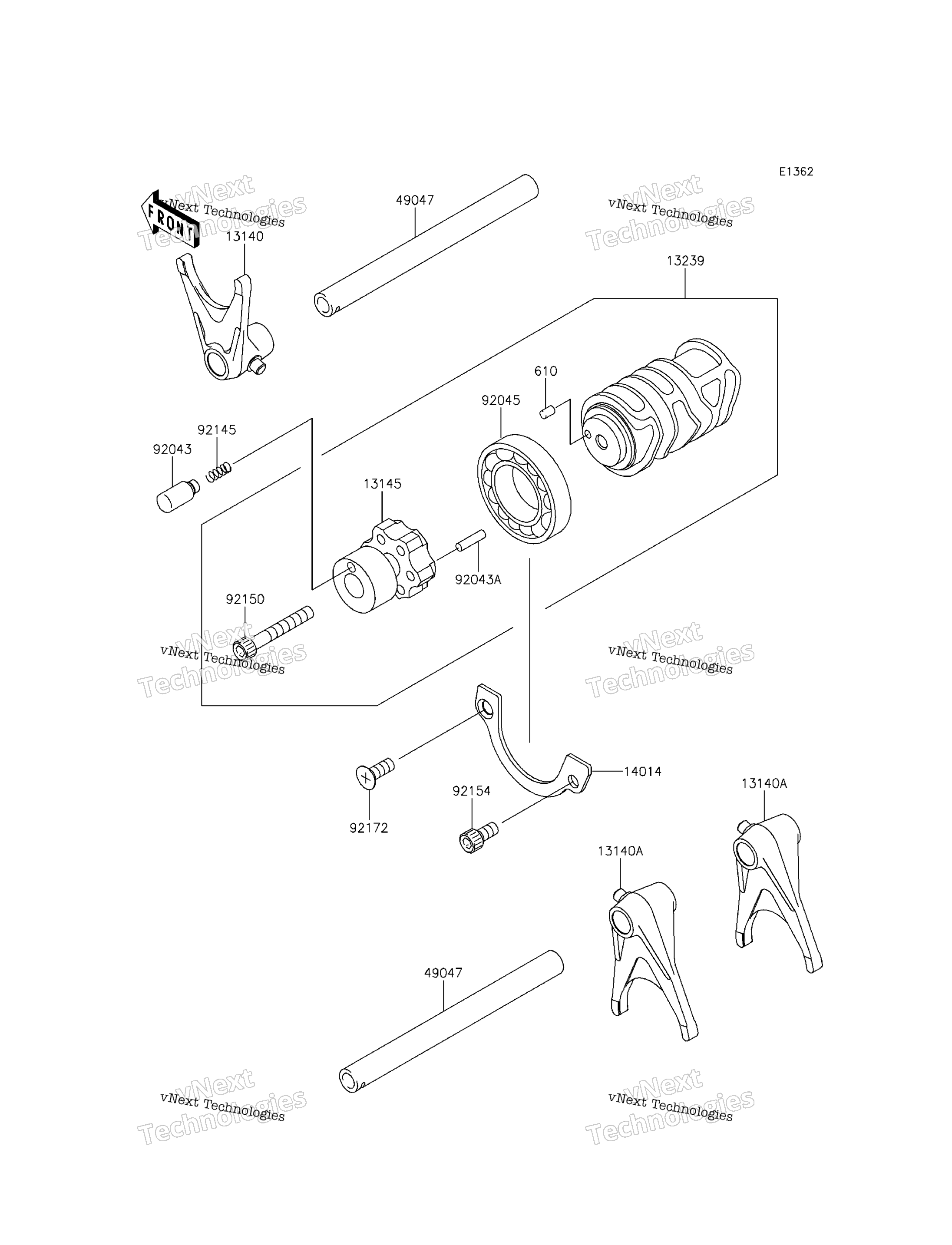 передача Change Drum / Shift Fork(S)