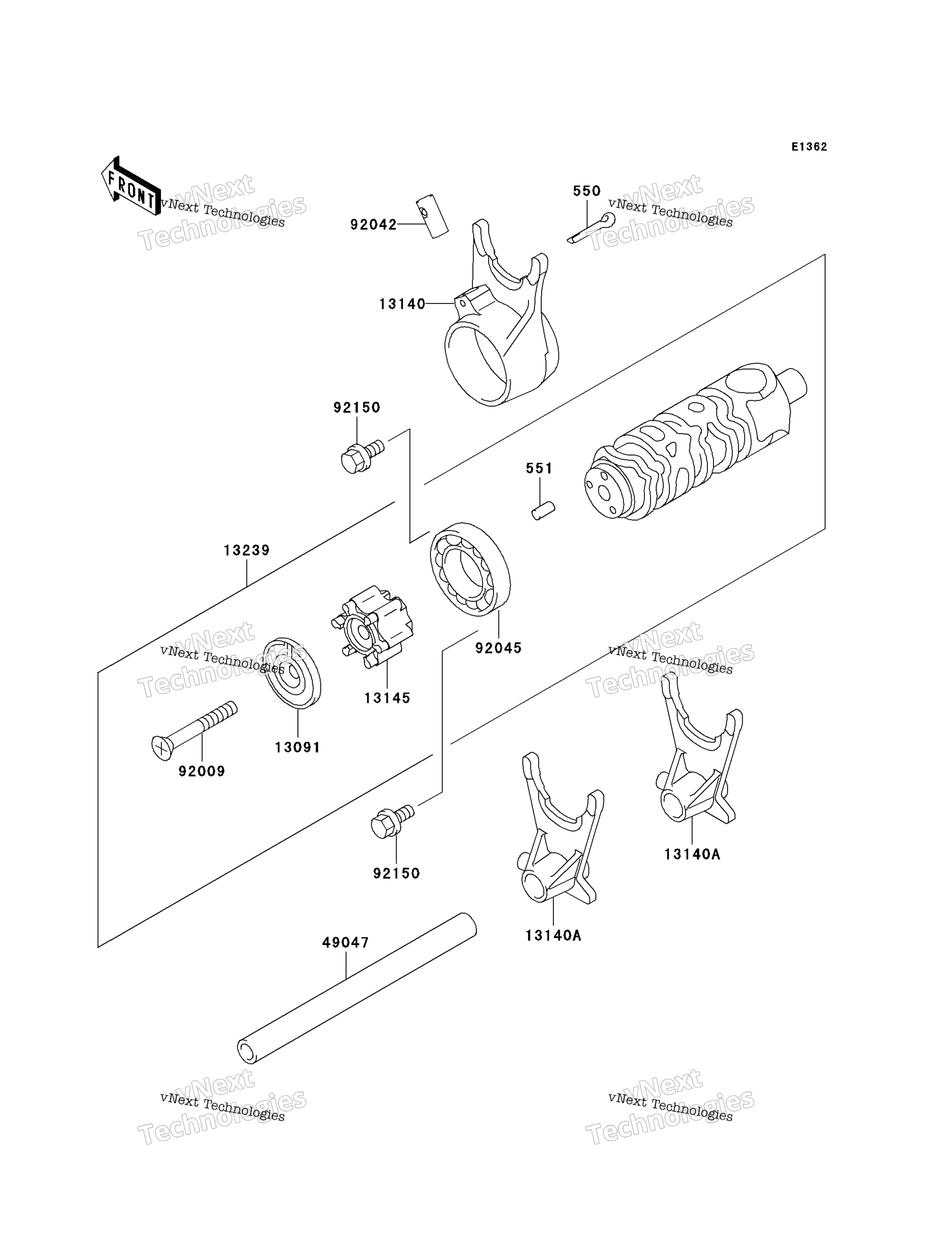 передача Change Drum / Shift Fork(S)
