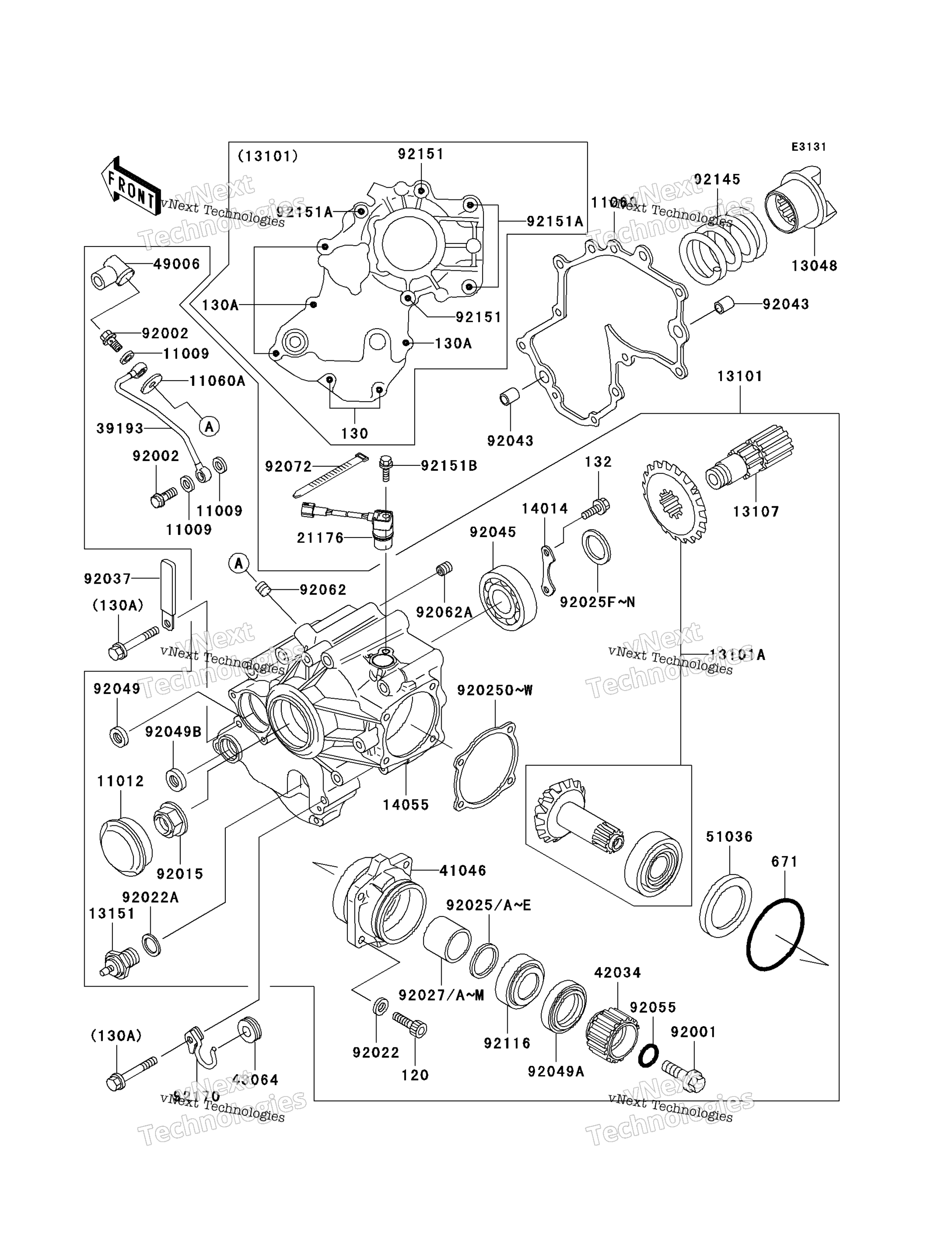 Передняя часть Bevel Gear