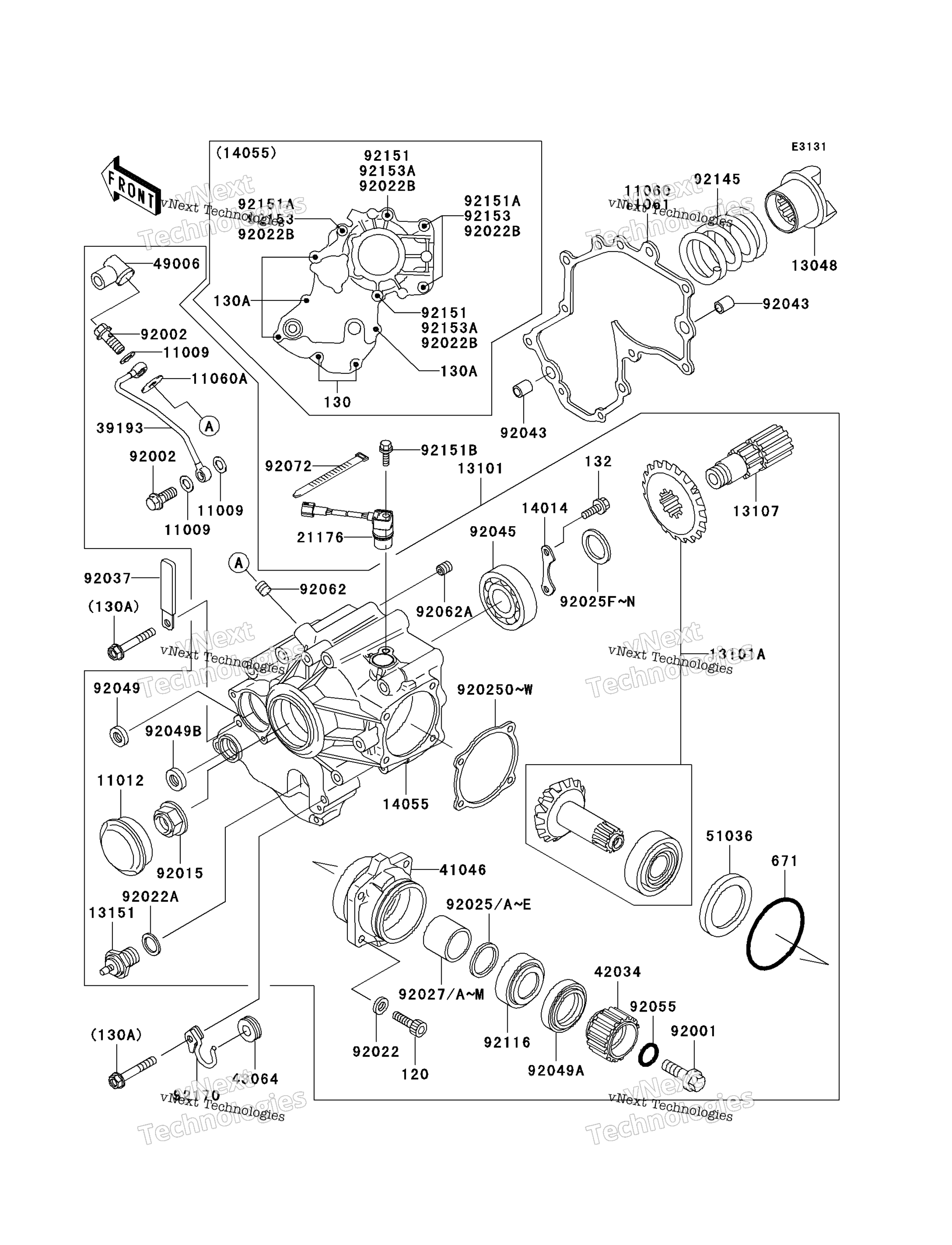 Передняя часть Bevel Gear