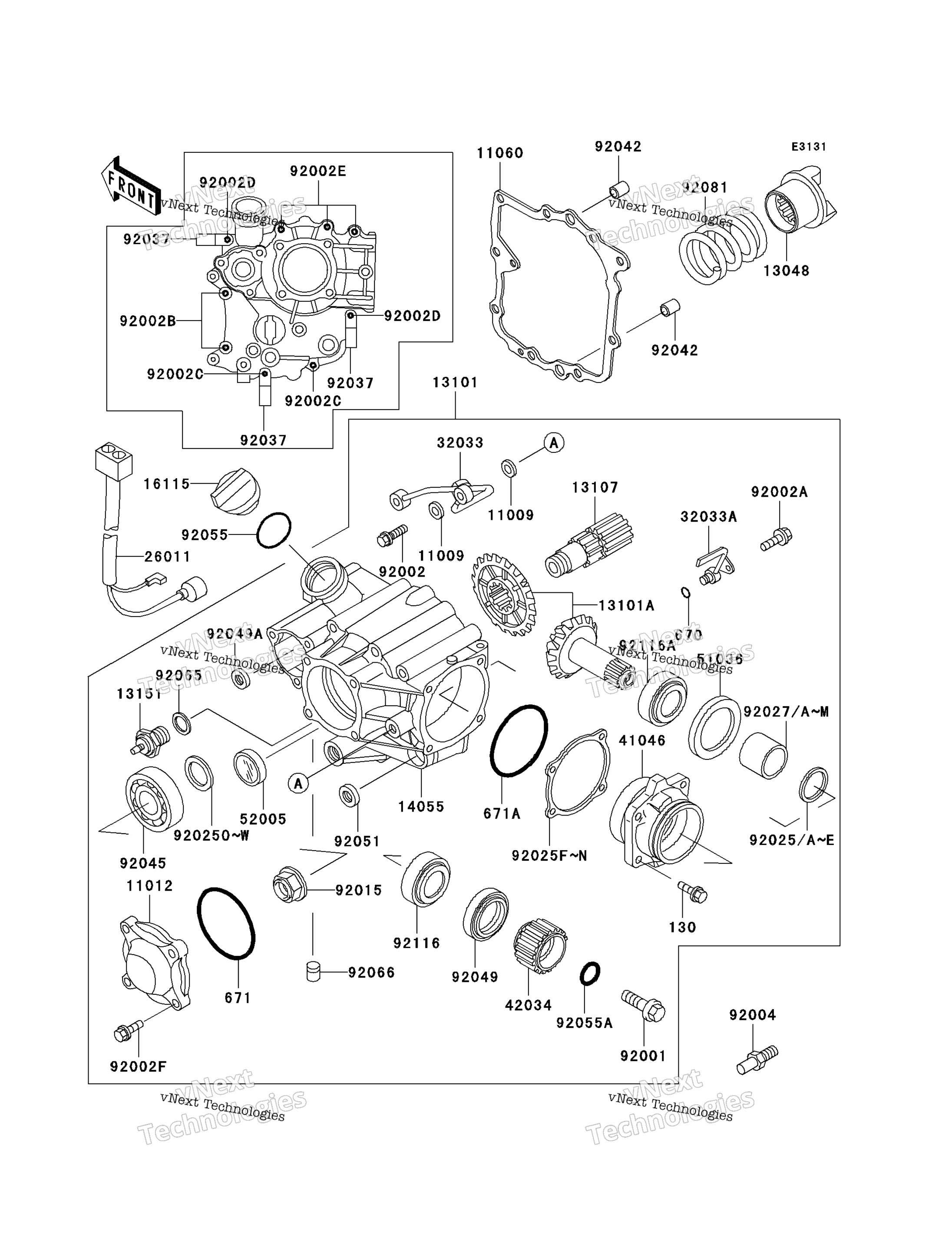 Передняя часть Bevel Gear