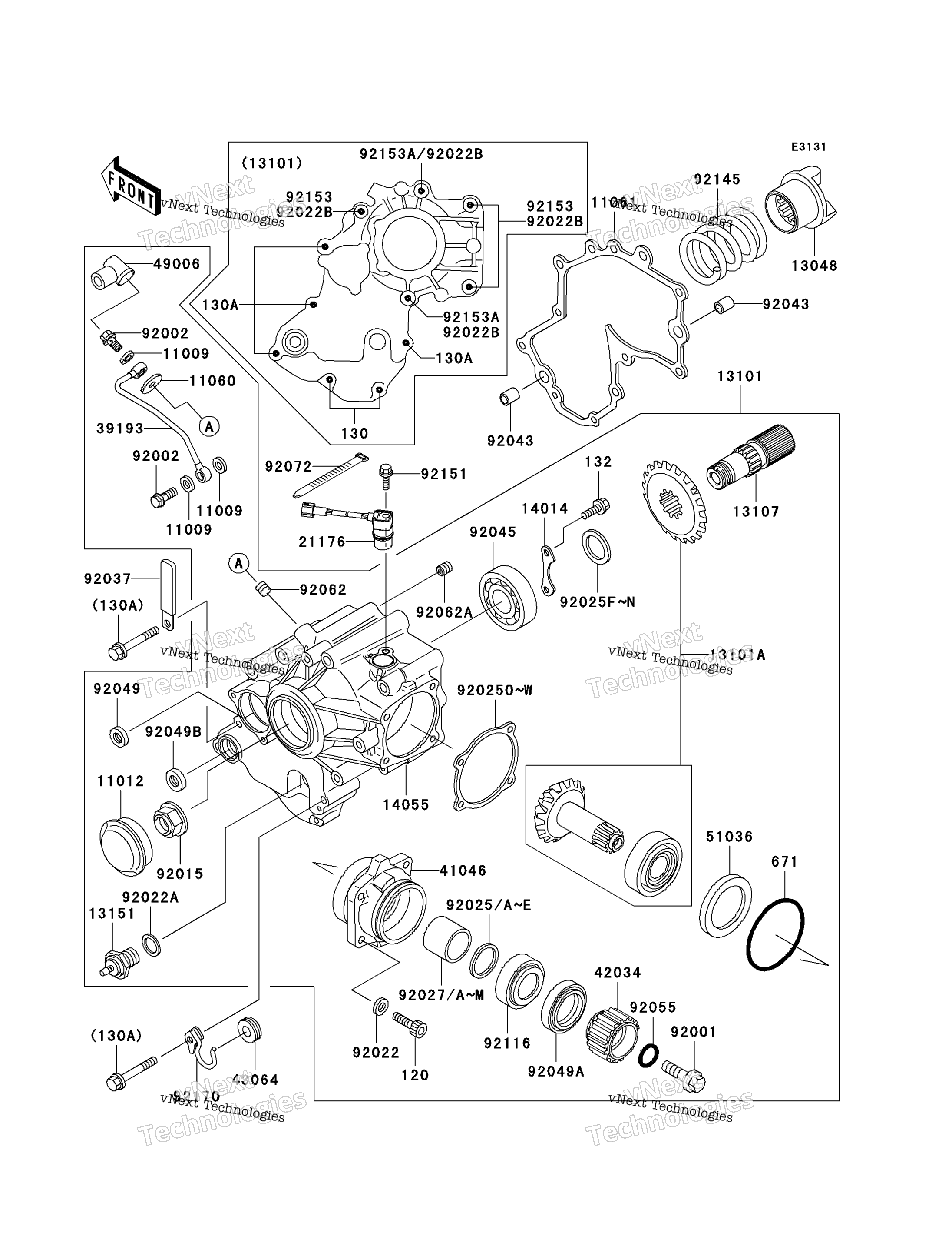 Передняя часть Bevel Gear