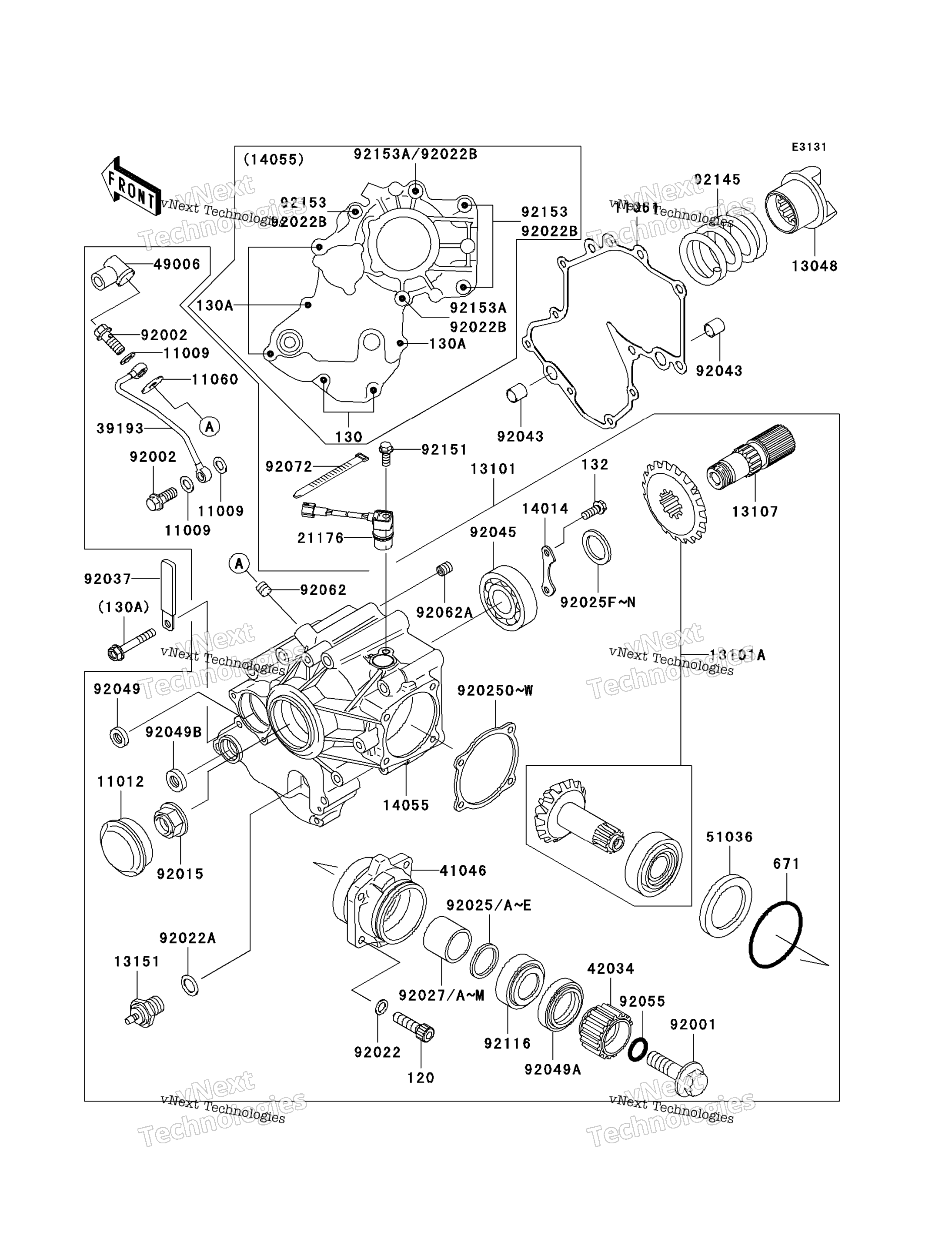 Передняя часть Bevel Gear