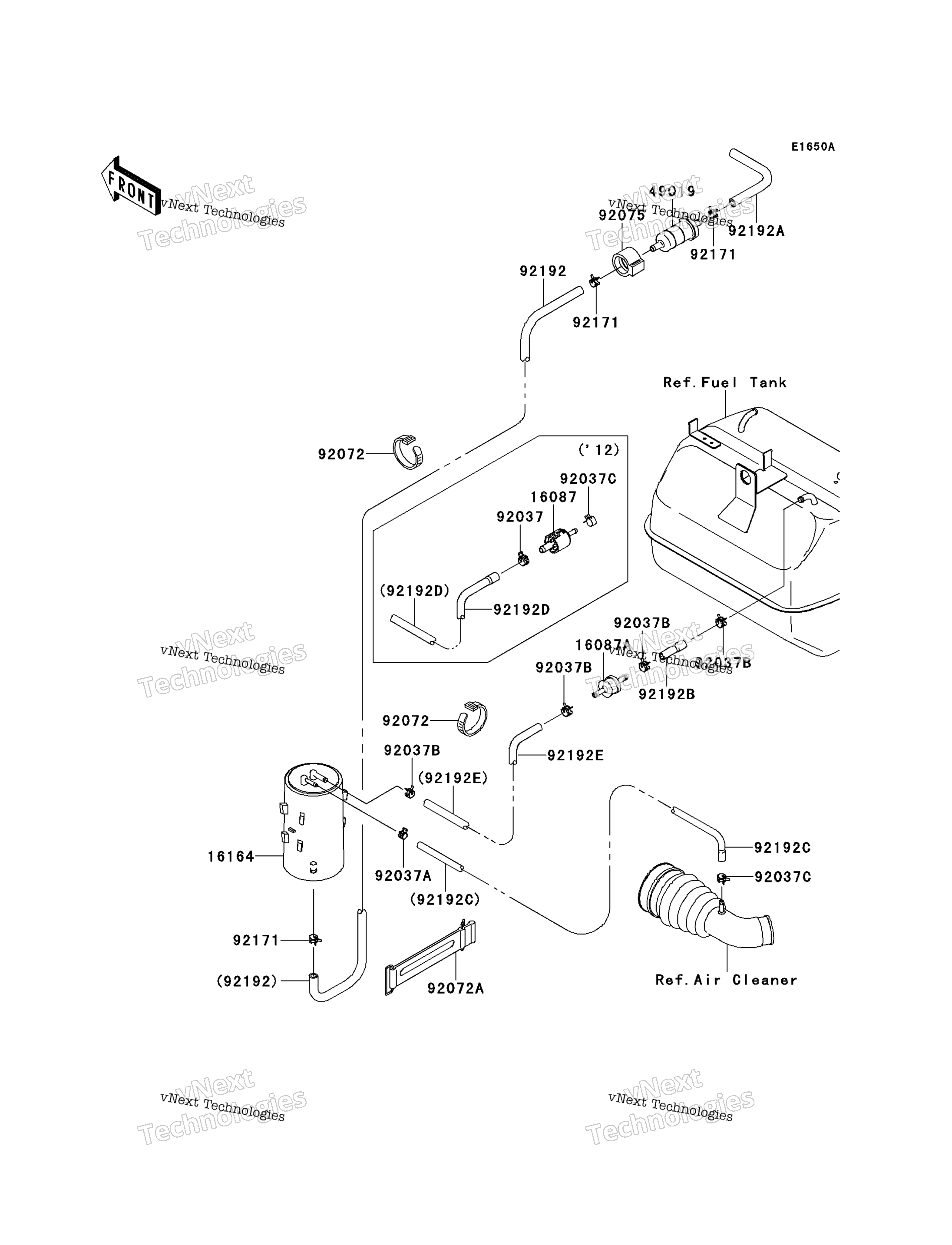 топливный Evaporative System (Bcf Bff)