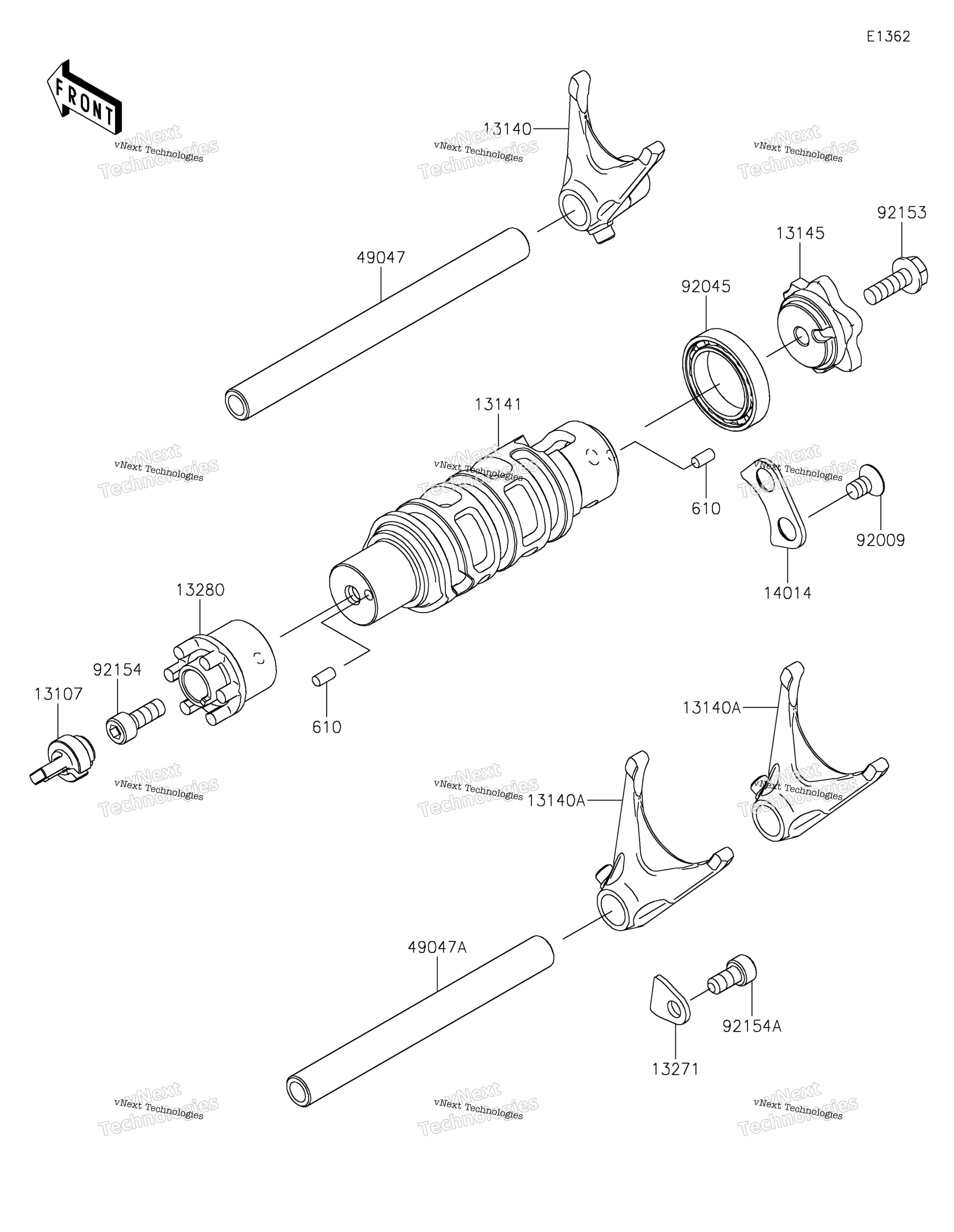передача Change Drum / Shift Fork(S)