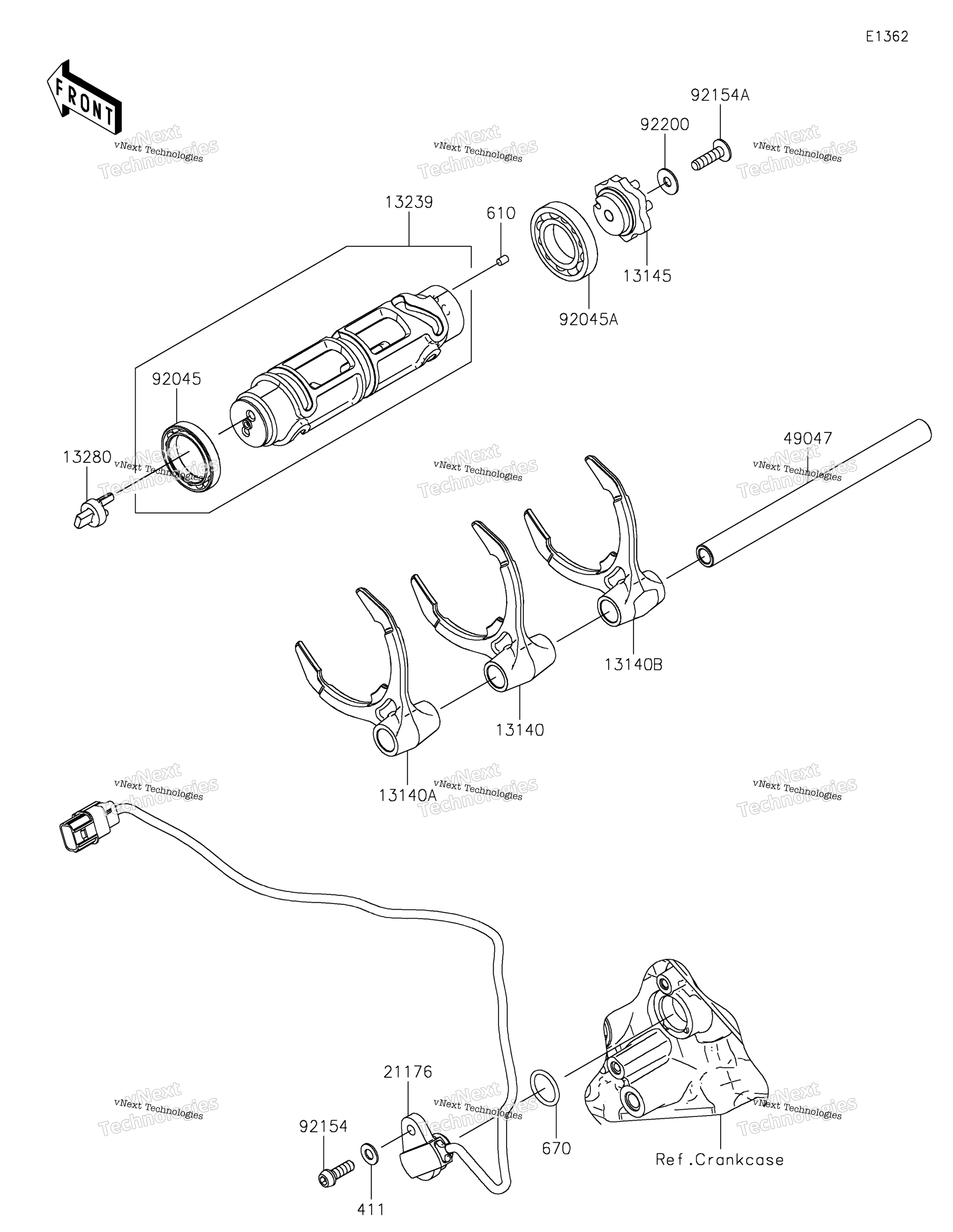 передача Change Drum / Shift Fork(S)