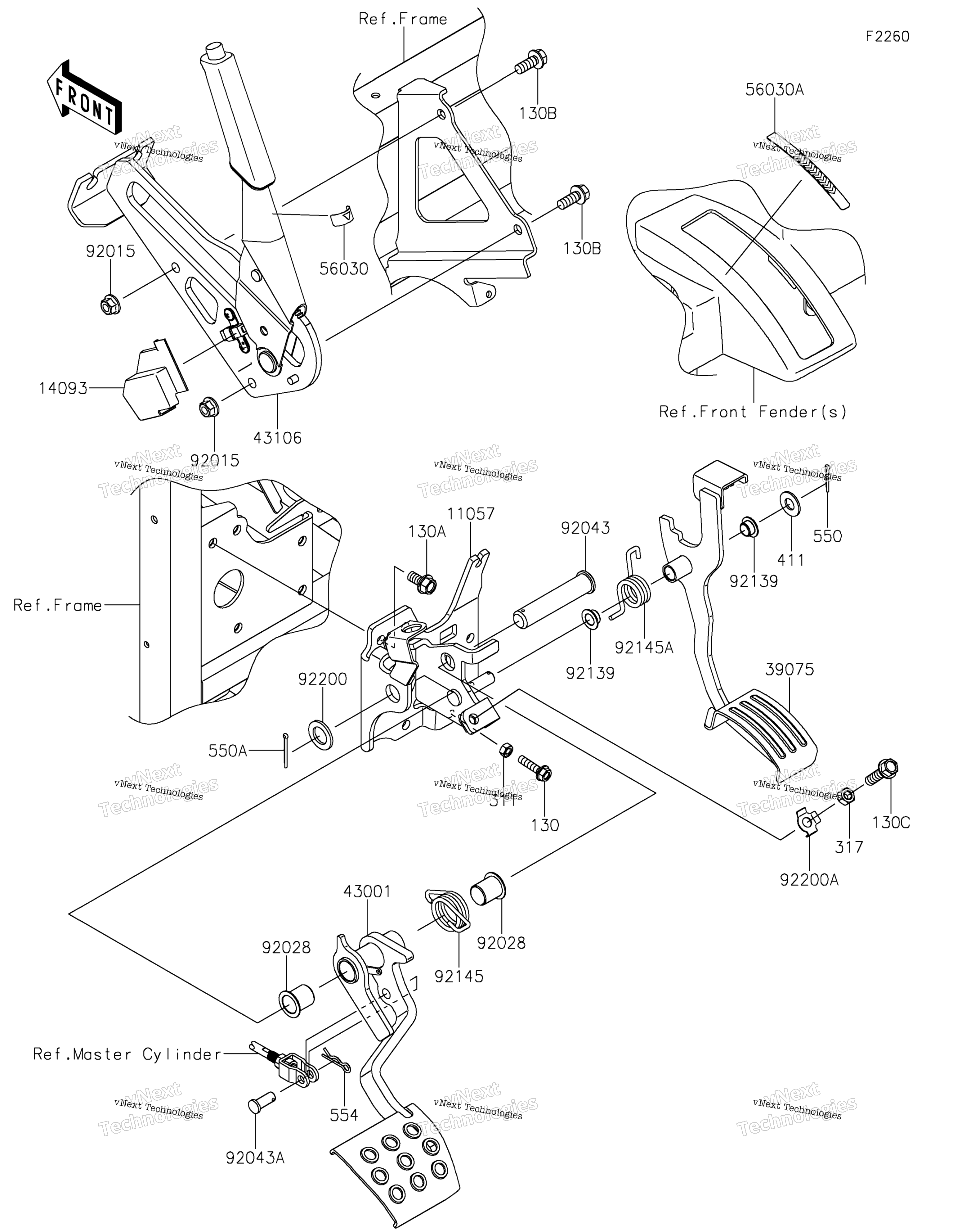 Тормоз Pedal/Throttle Lever