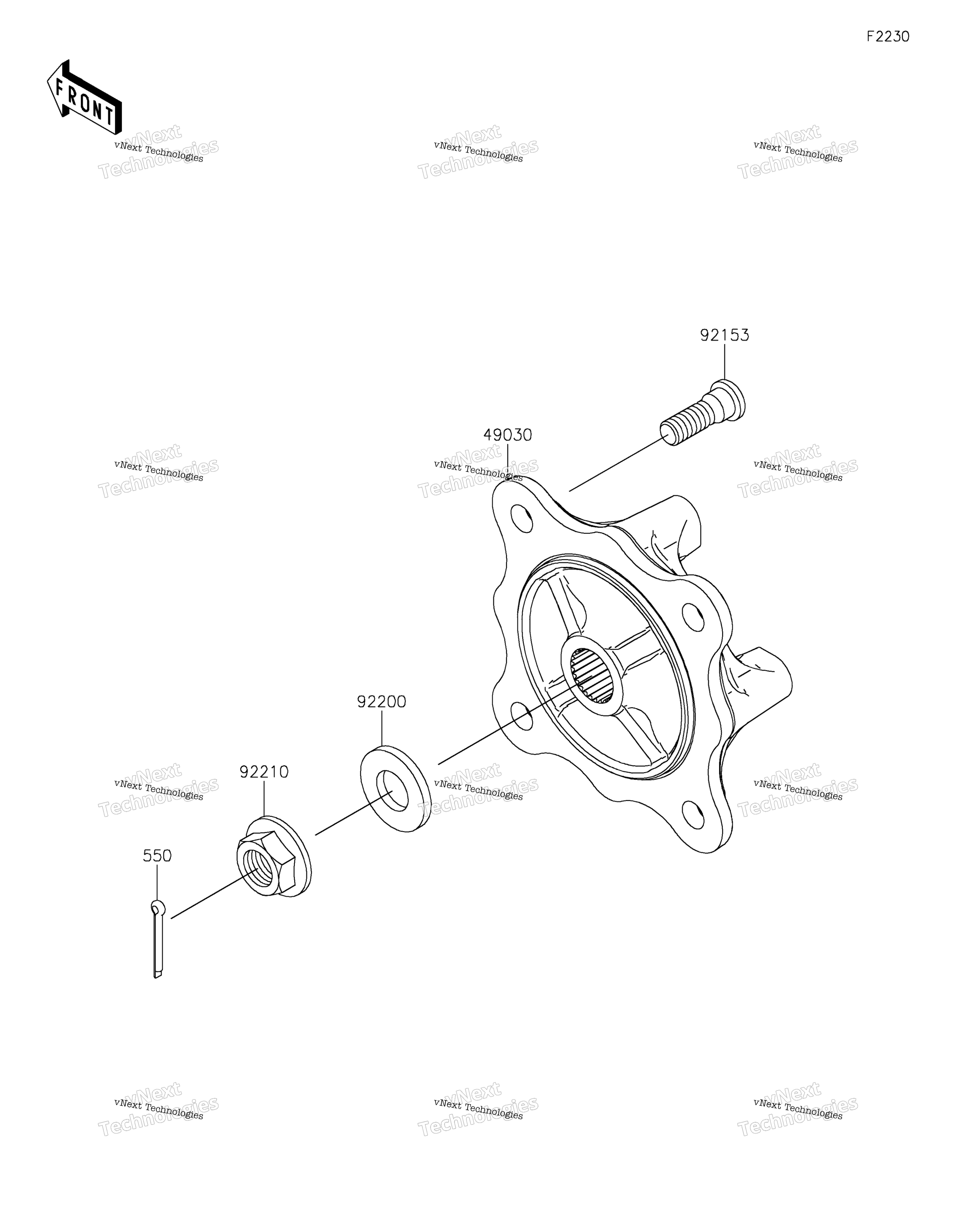 Передняя часть Hubs/Brakes