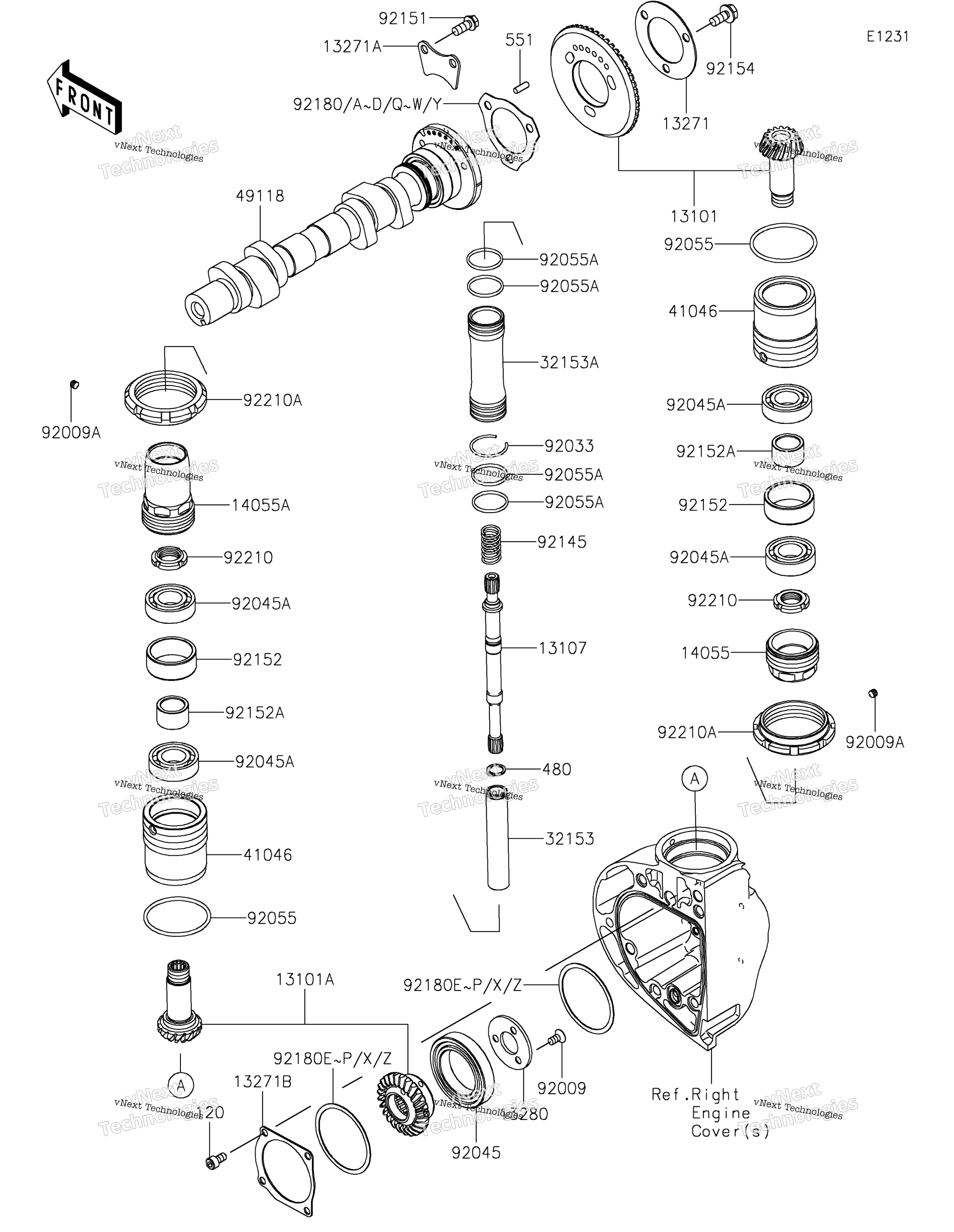 Camshaft(S) / Bevel передача 2