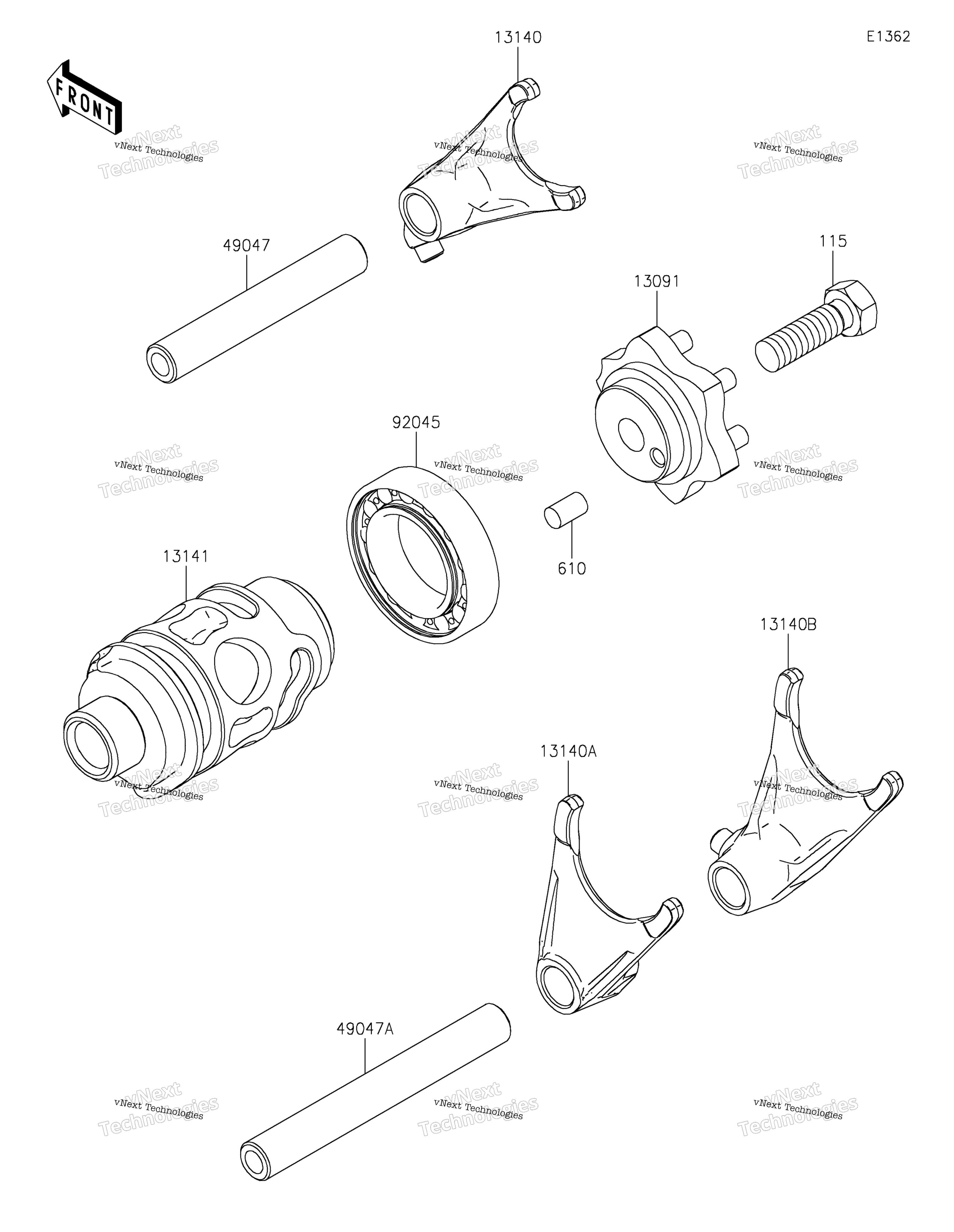 передача Change Drum / Shift Fork(S)