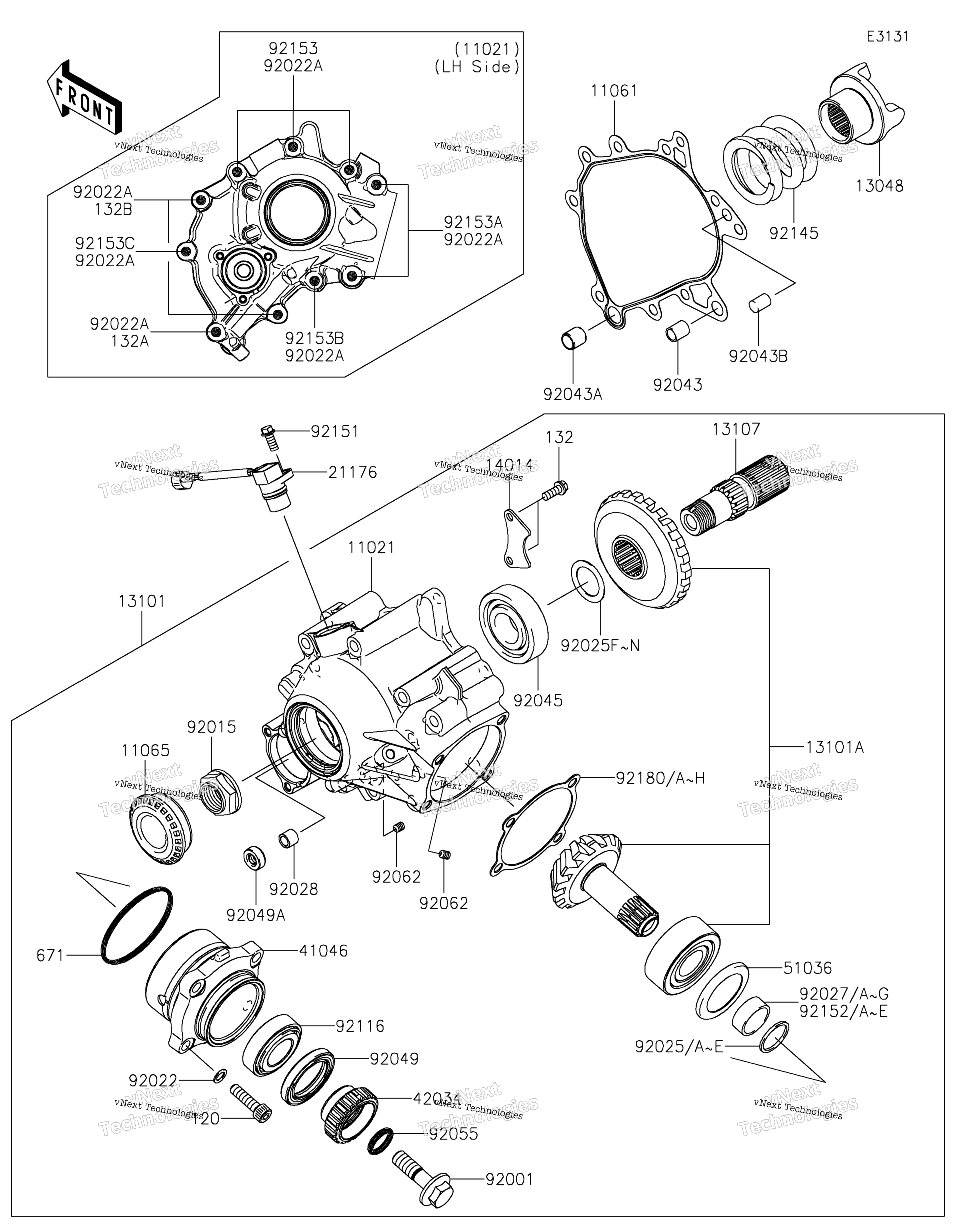 Передняя часть Bevel Gear