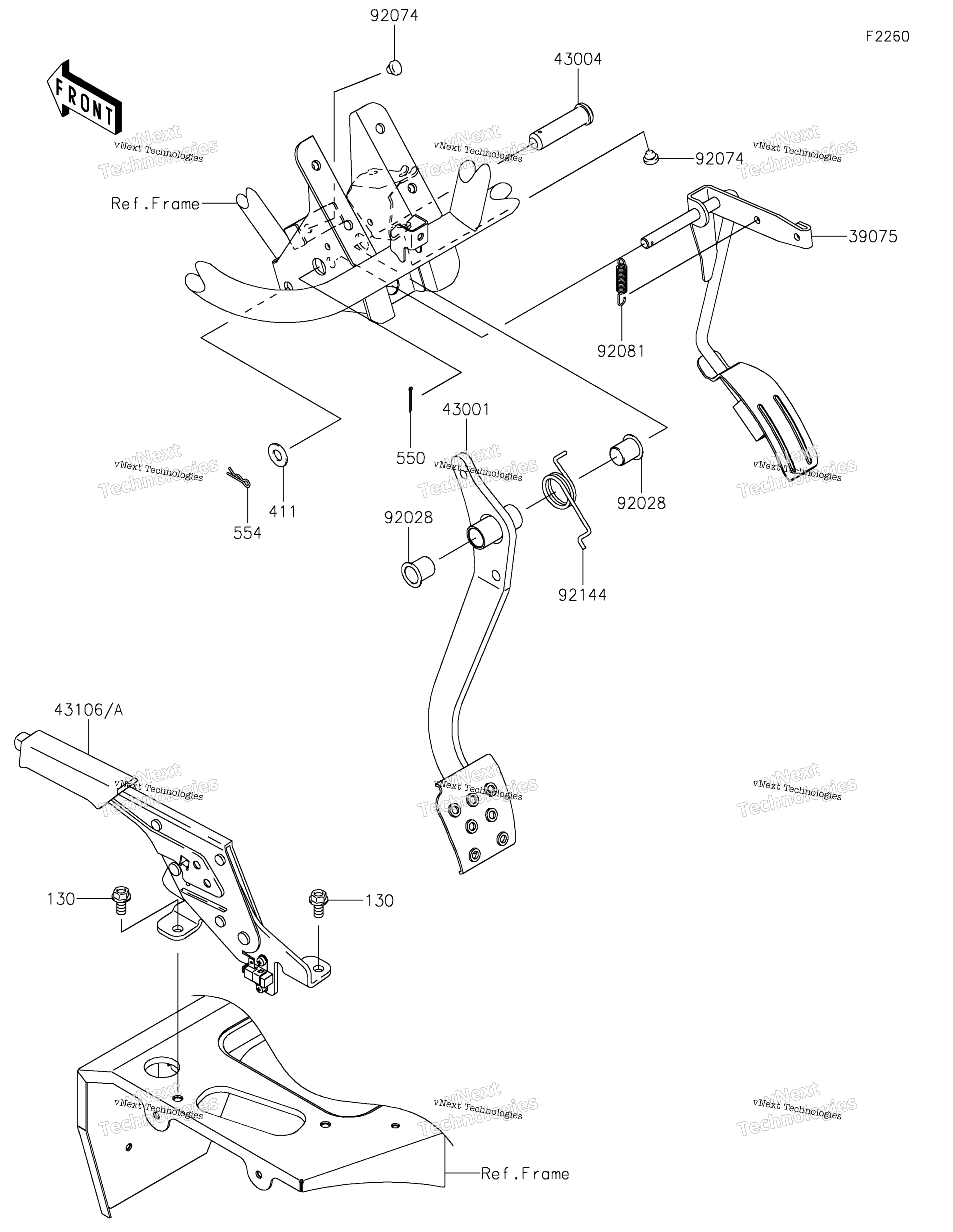 Тормоз Pedal/Throttle Lever