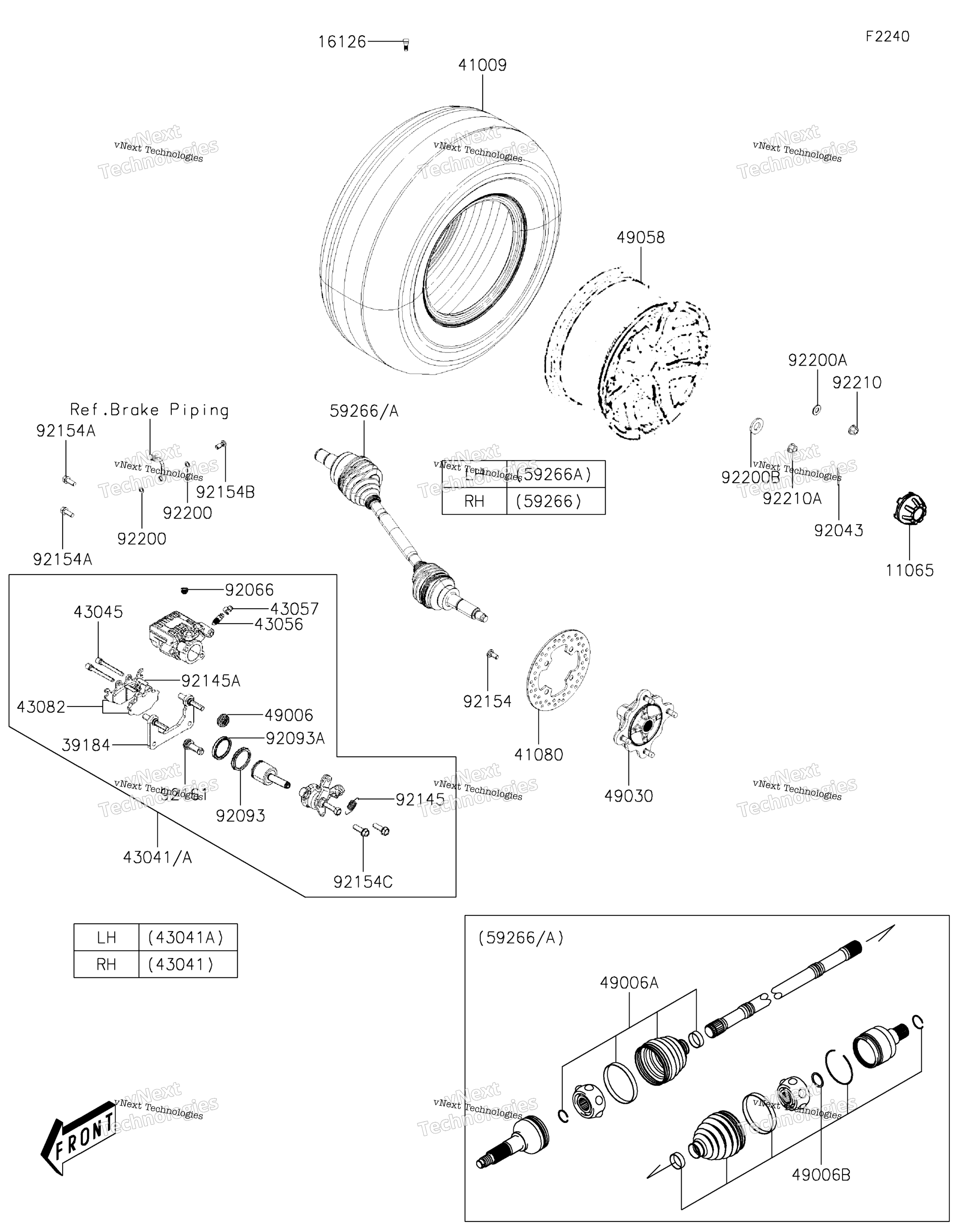 задний Hubs / Brakes