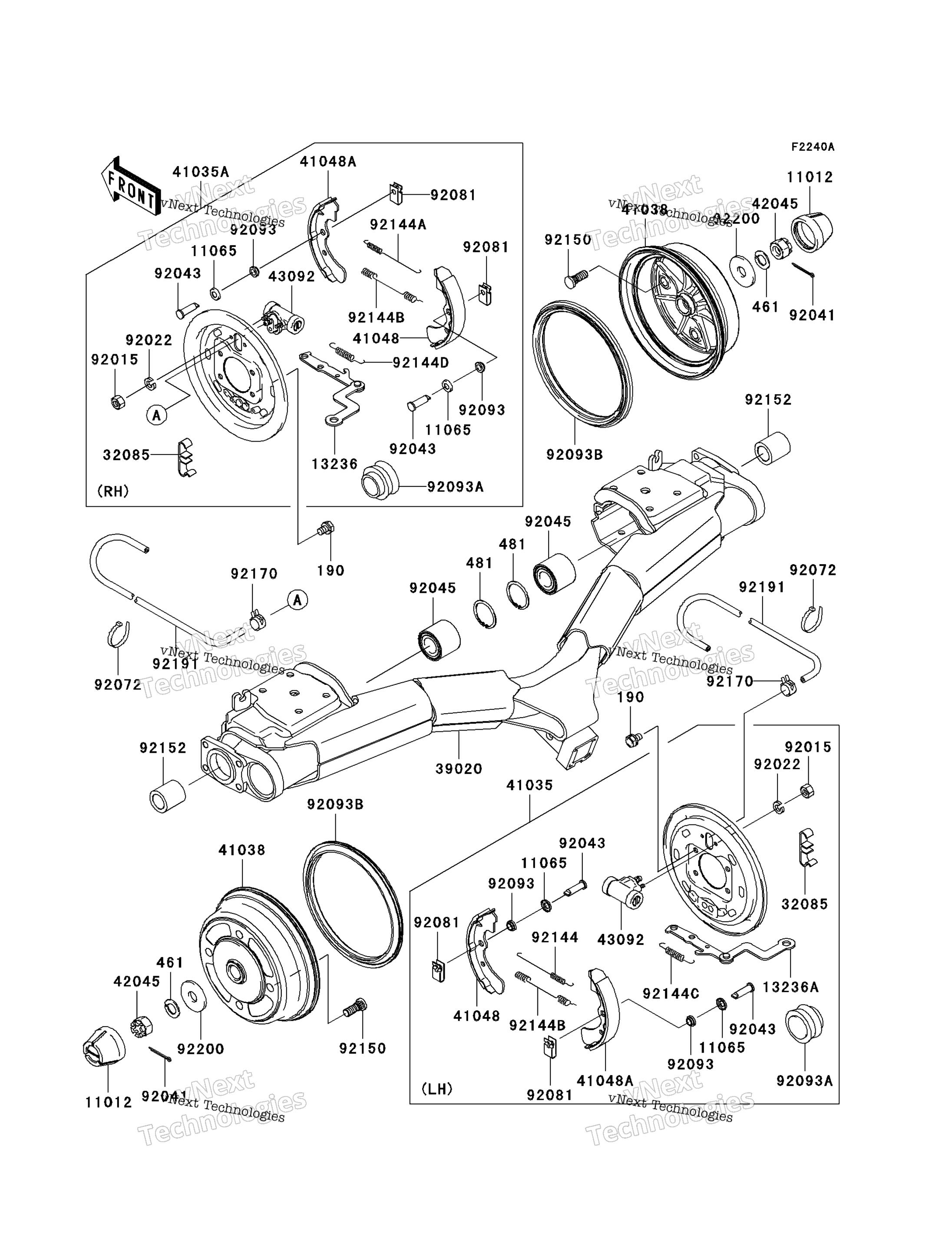 задний Hubs / Brakes (J7f / J8f)