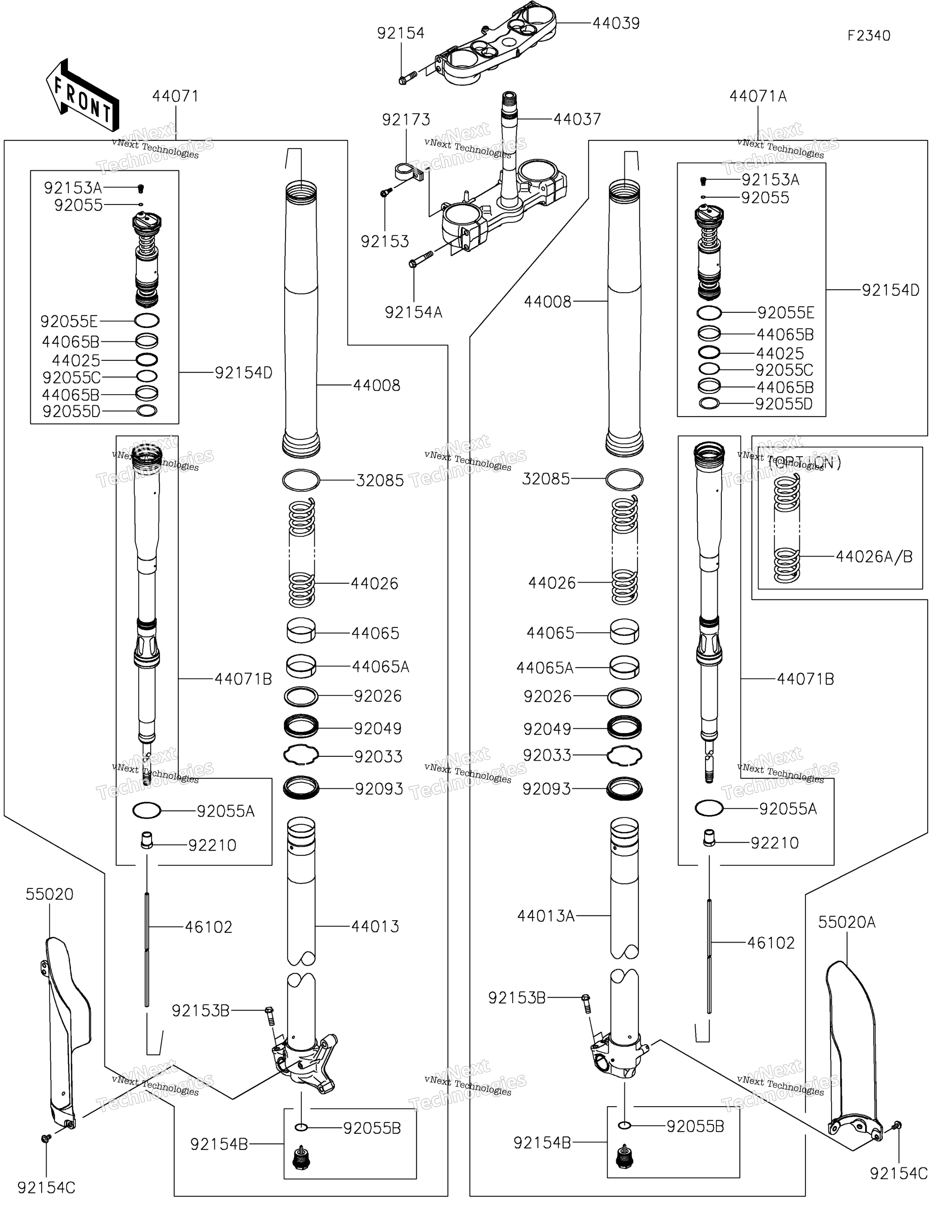 Передняя часть Fork 2