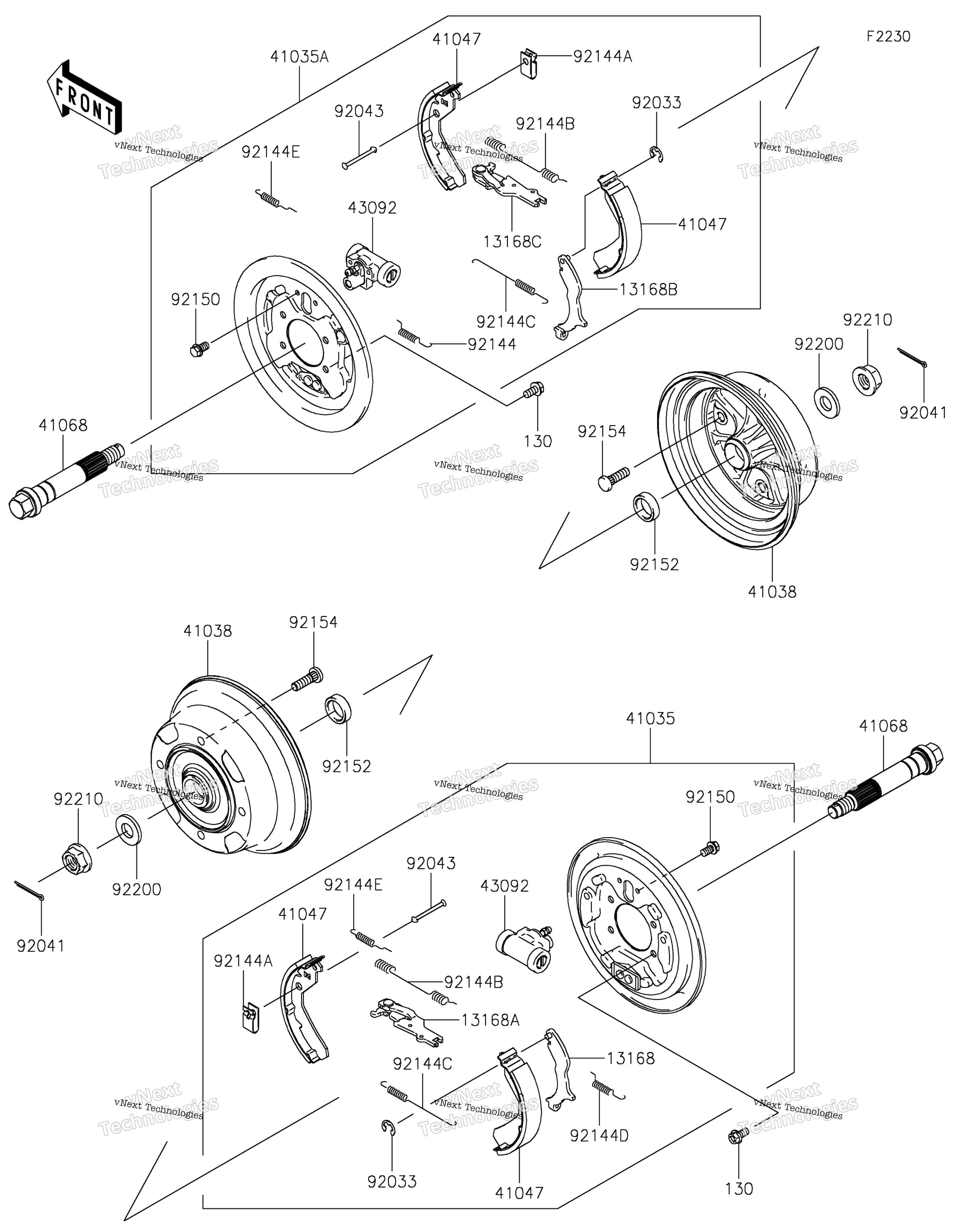 Передняя часть Hubs/Brakes