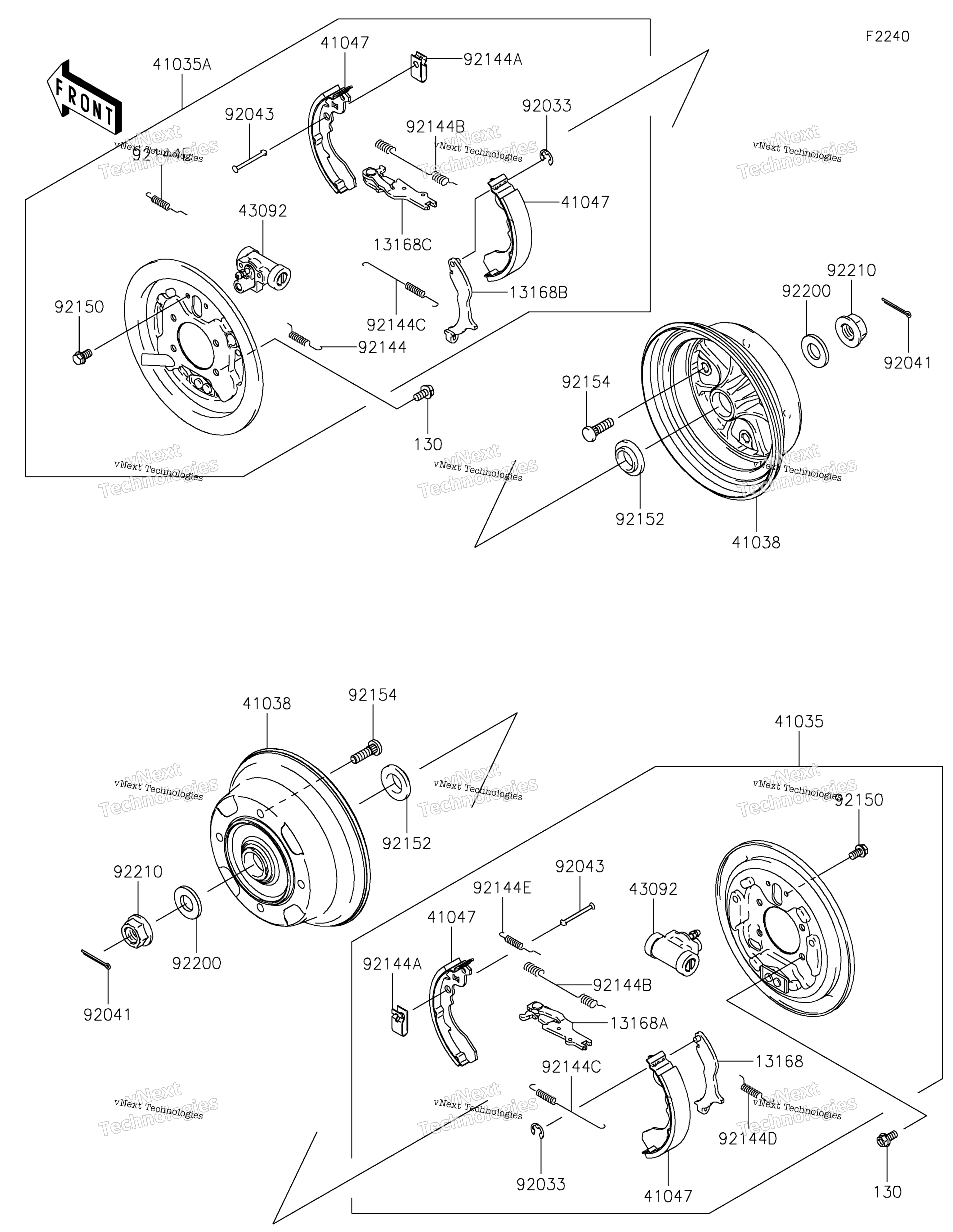 задний Hubs / Brakes