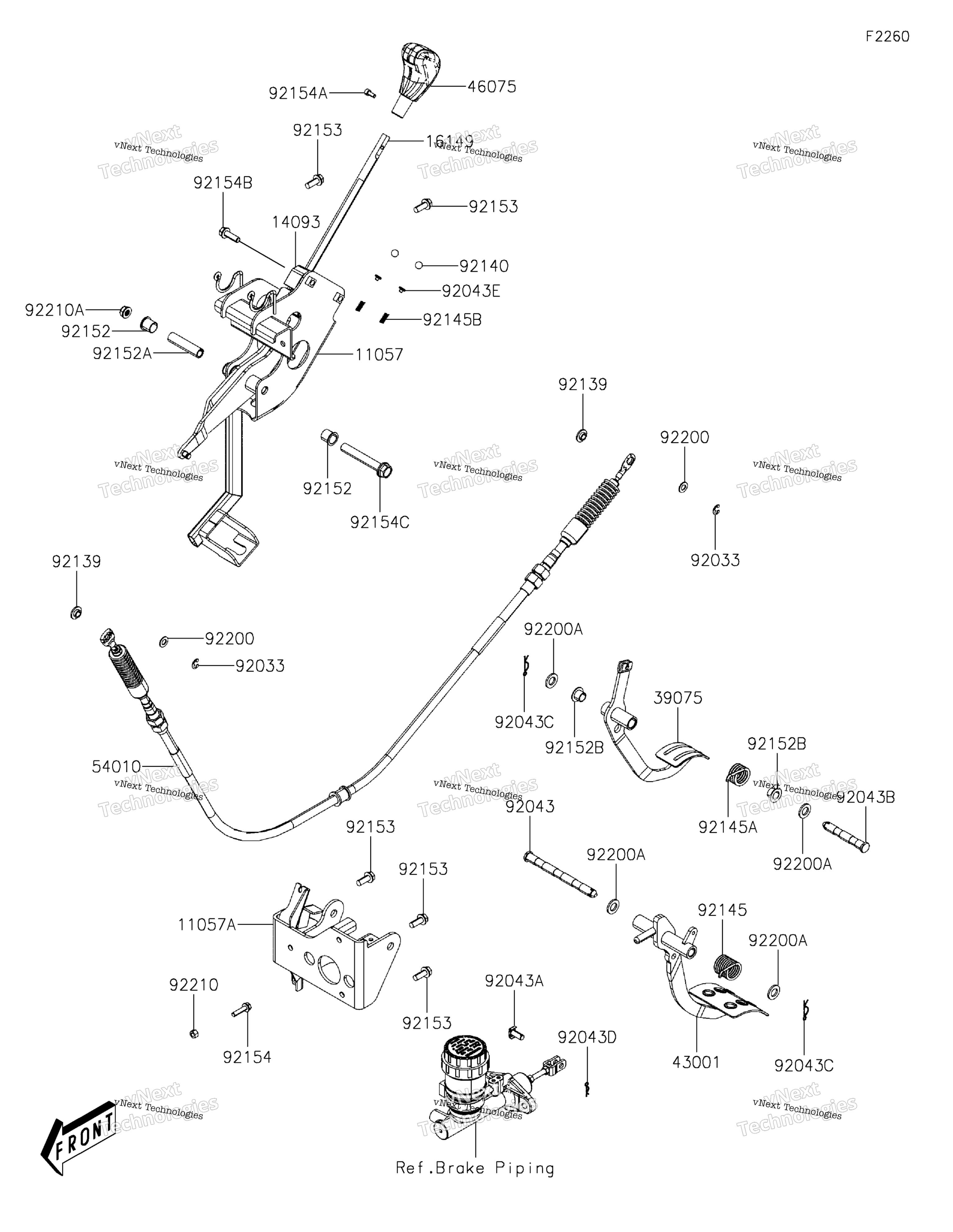 Тормоз Pedal/Throttle Lever 2