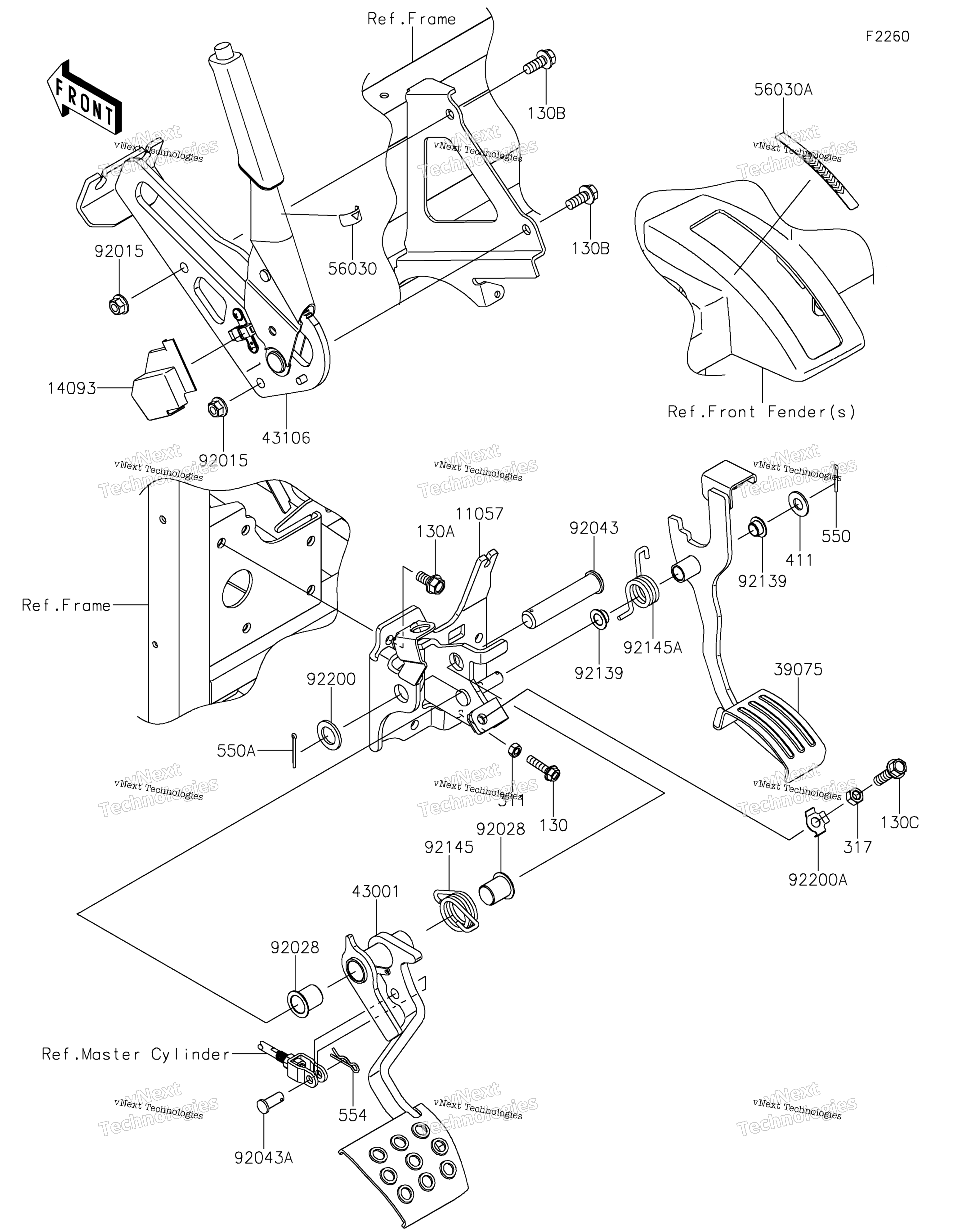 Тормоз Pedal/Throttle Lever 2
