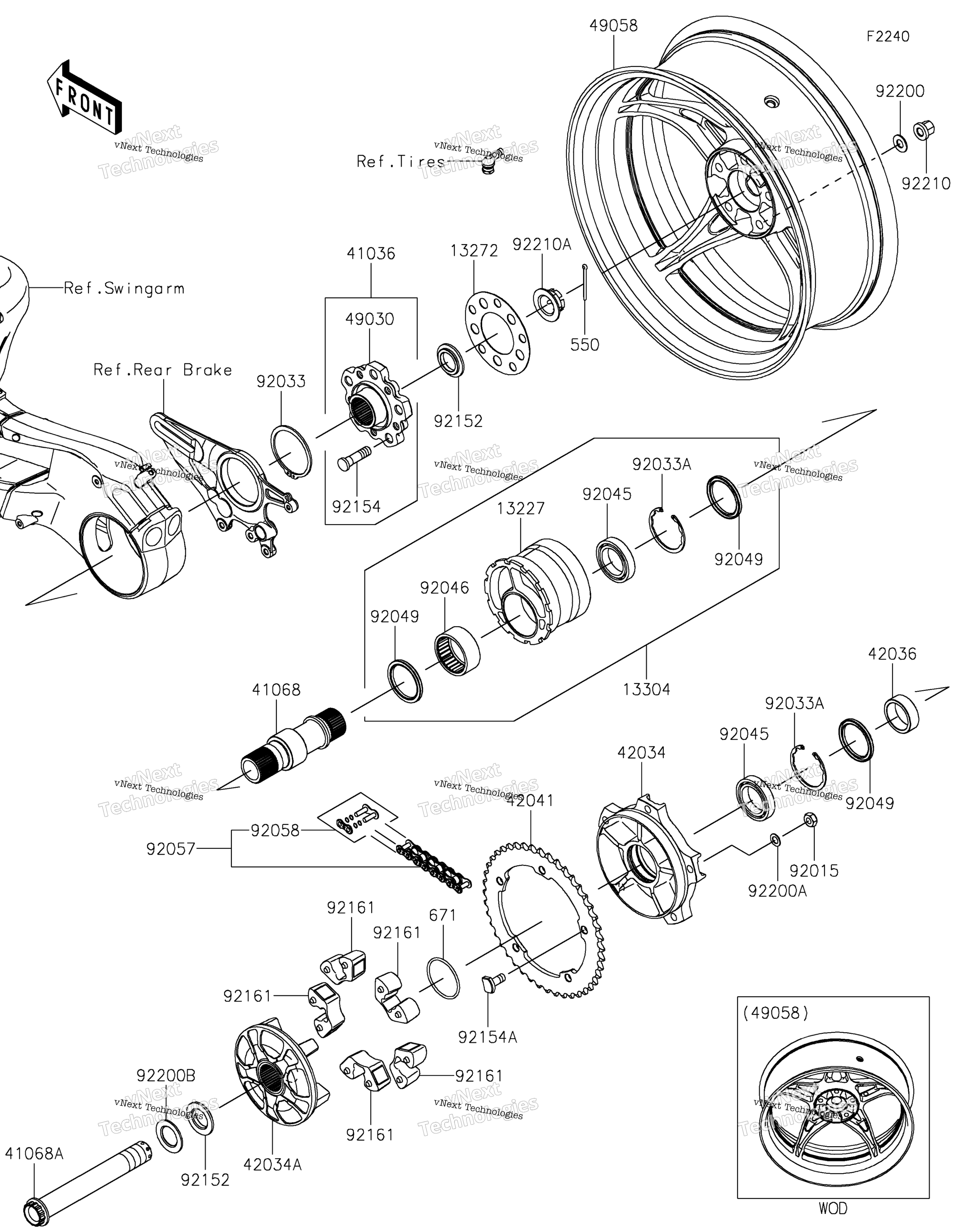 Задняя часть Wheel/Chain 2
