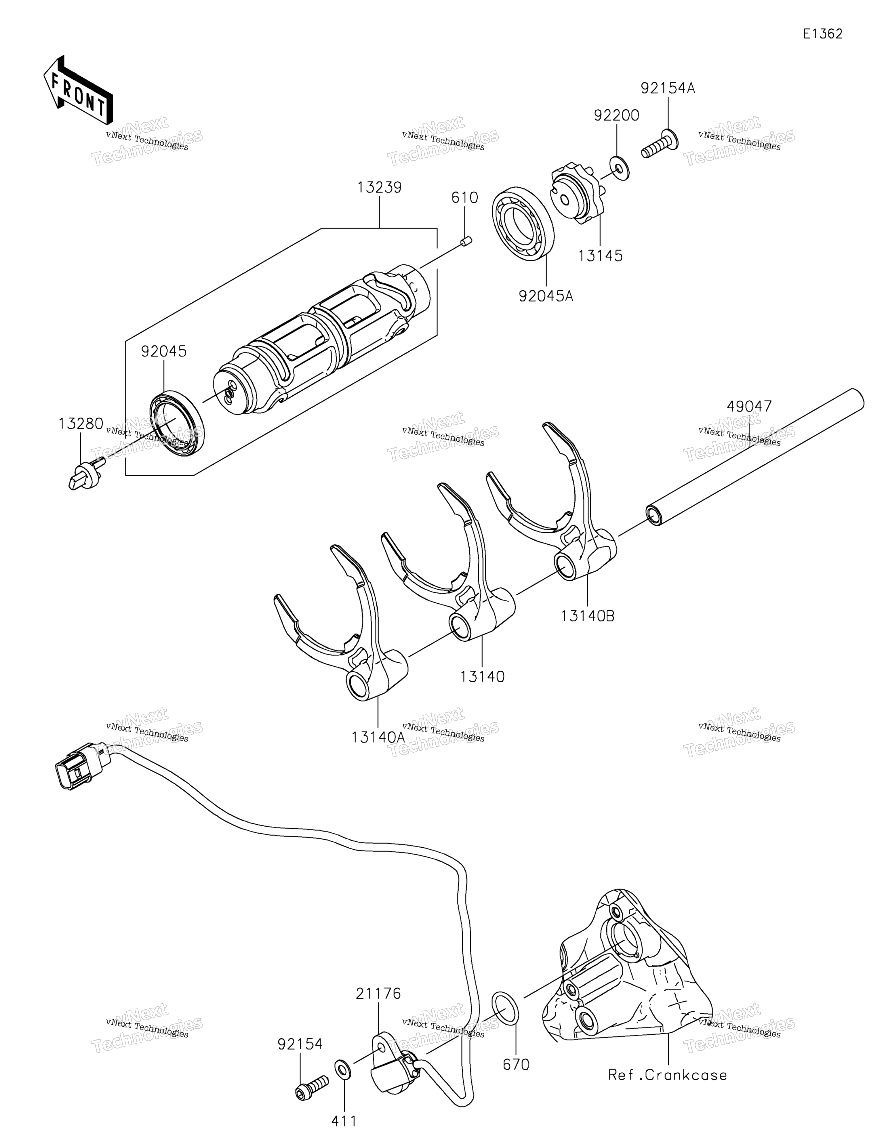 передача Change Drum / Shift Fork(S)
