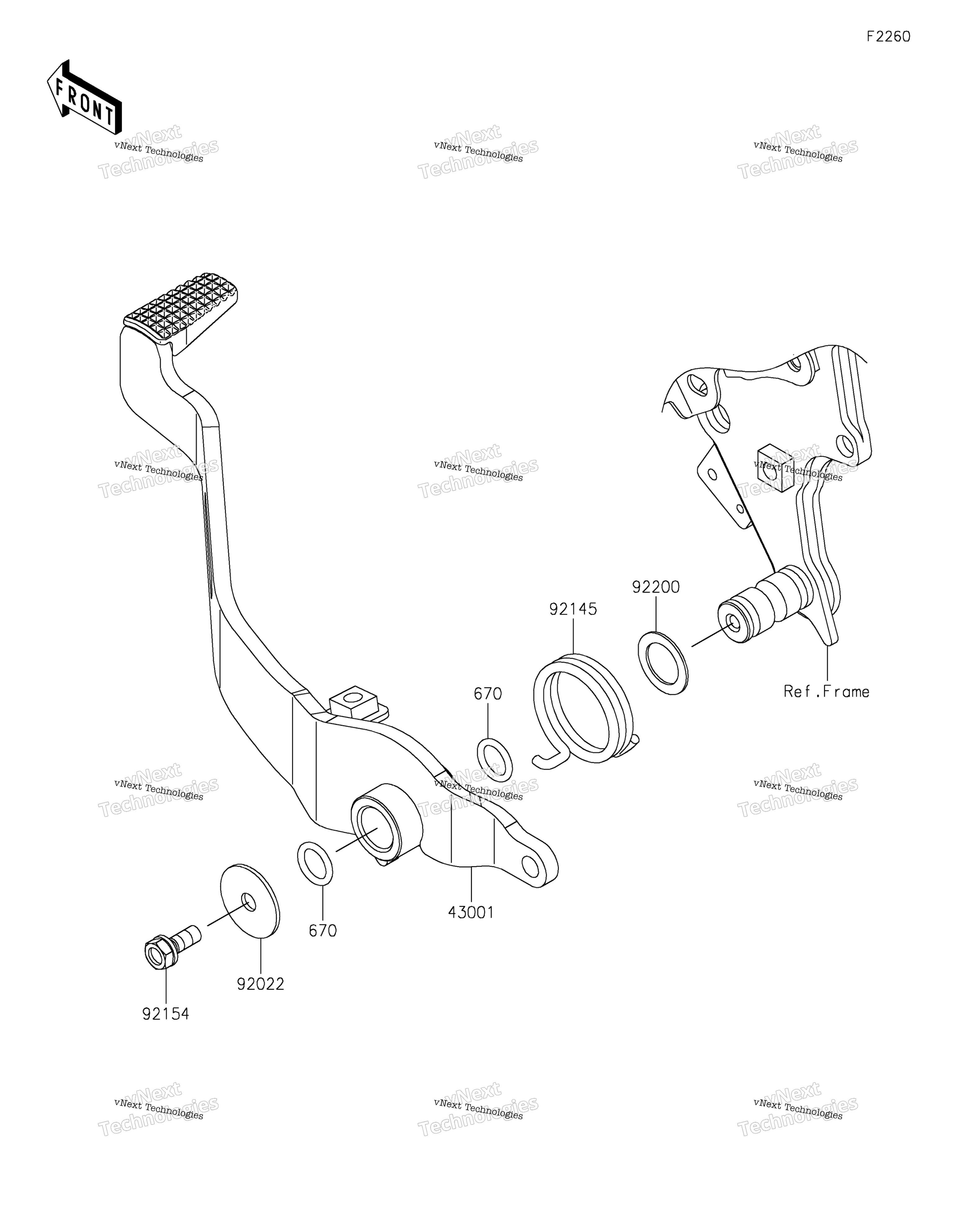 Тормоз Pedal/Torque Link
