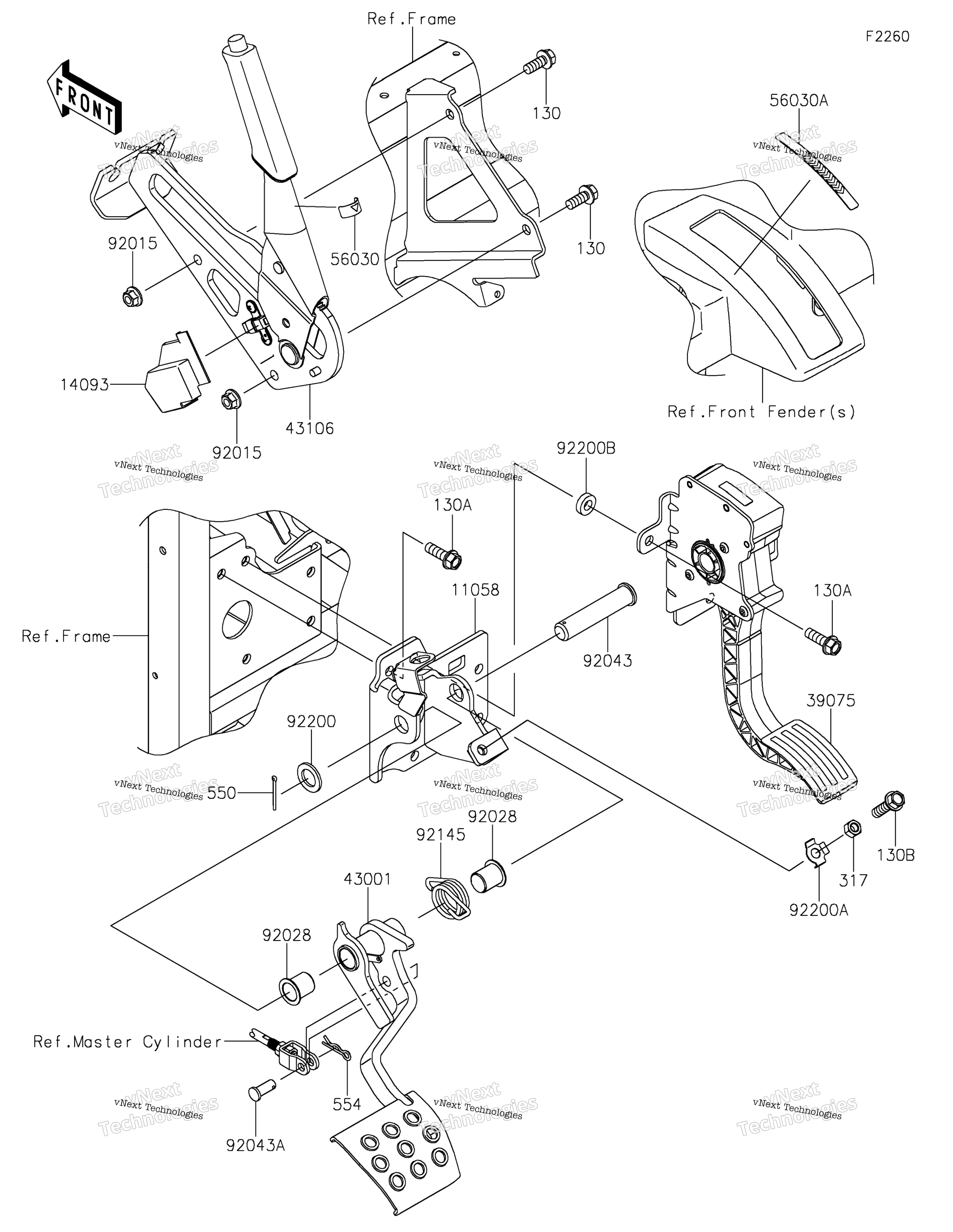 Тормоз Pedal/Throttle Lever