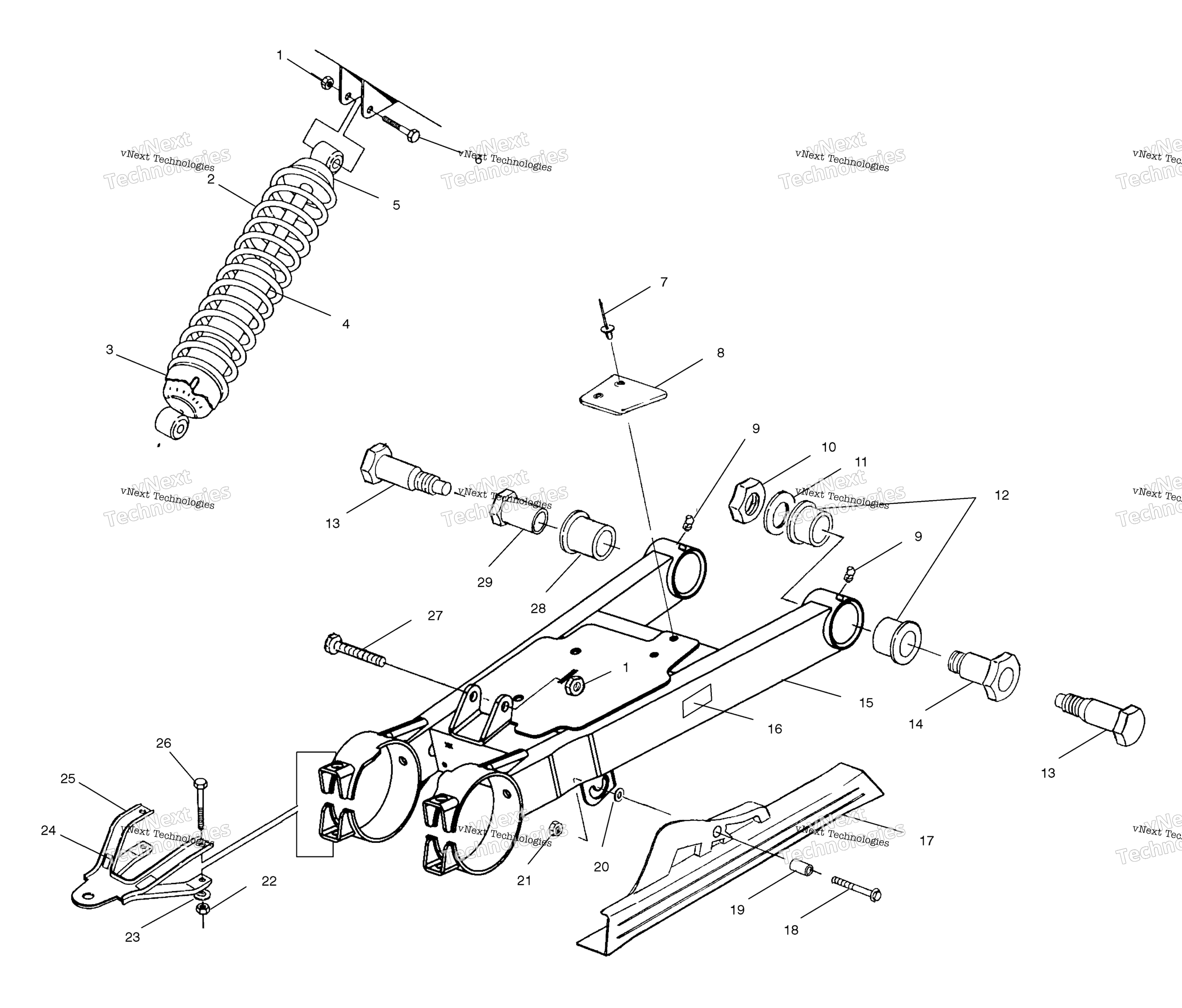 Swing Arm / Shock крепление