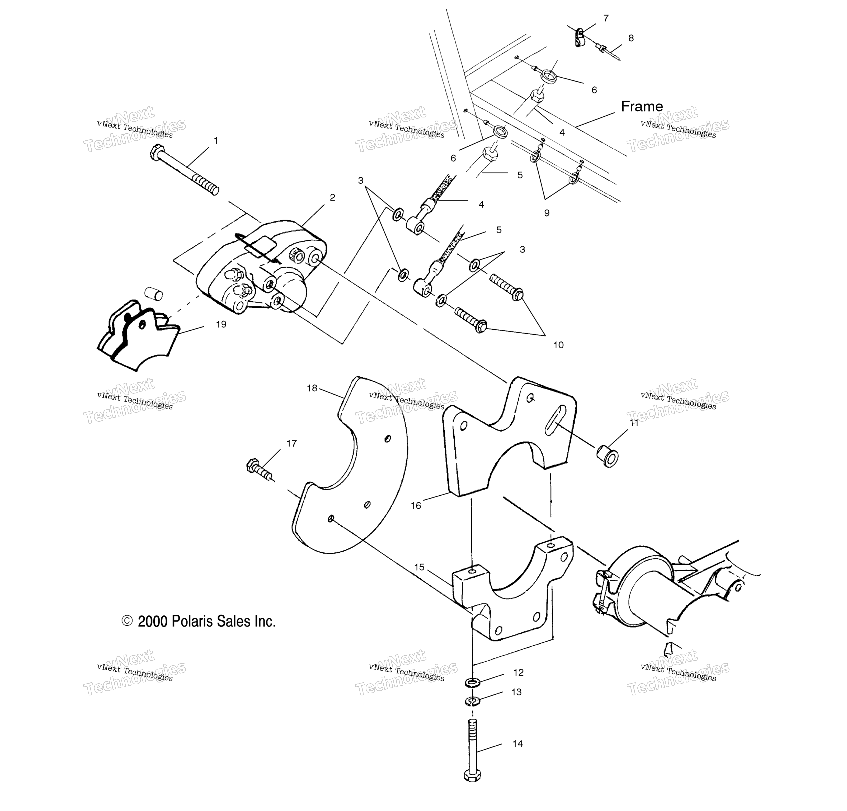 Задняя часть Caliper Mounting A00aa32aa