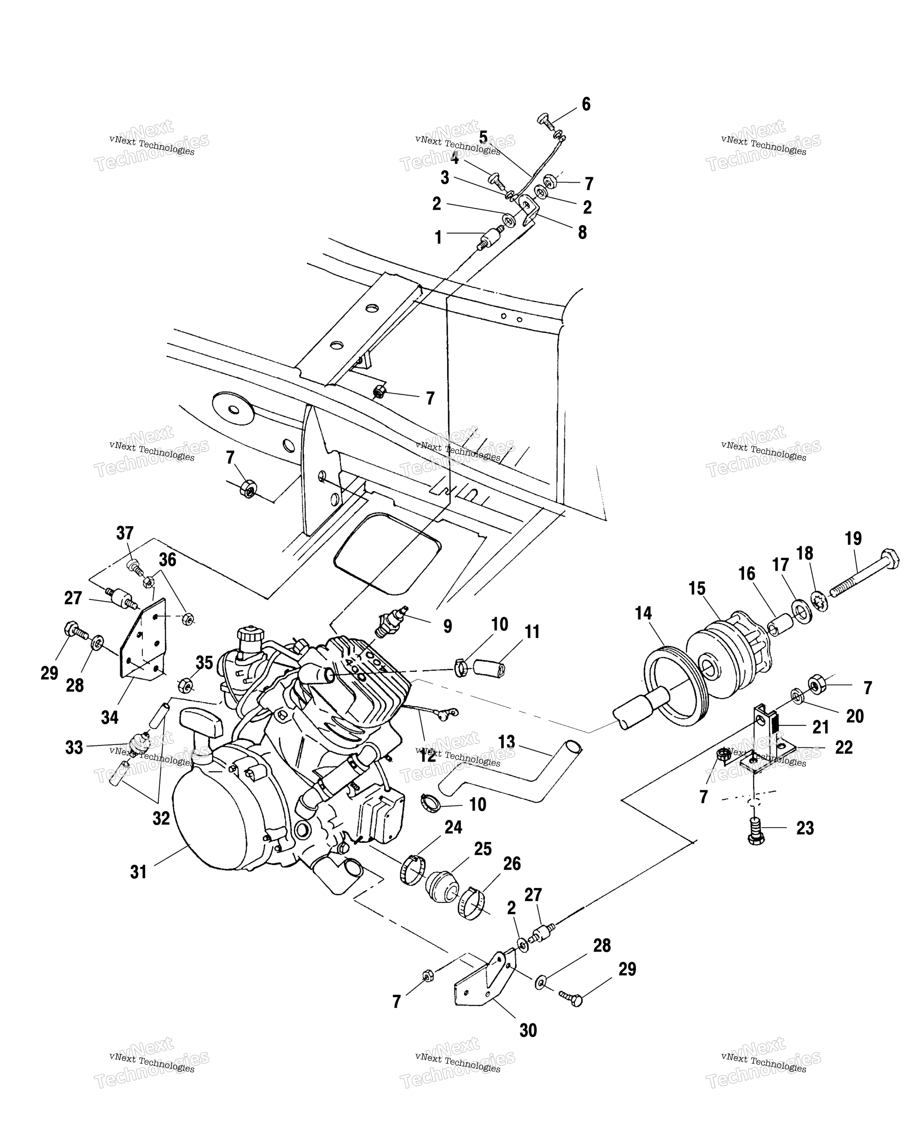 Двигатель Mounting