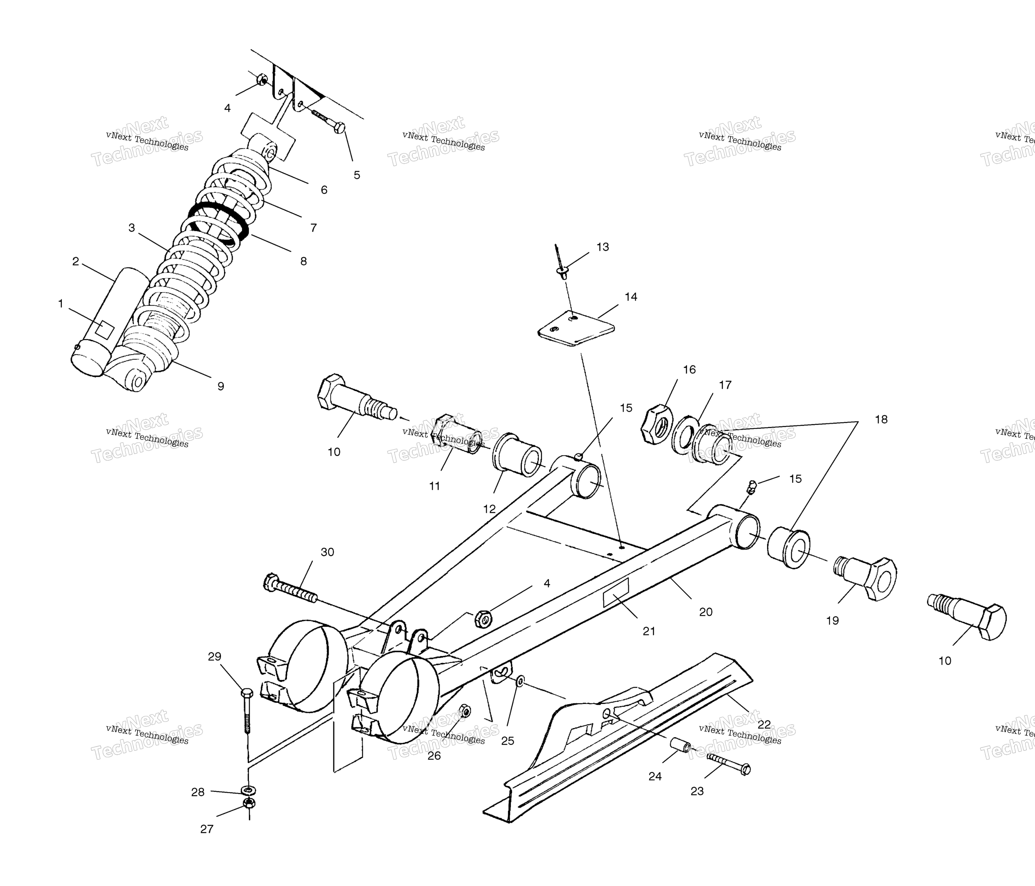 Swing Arm / Shock крепление
