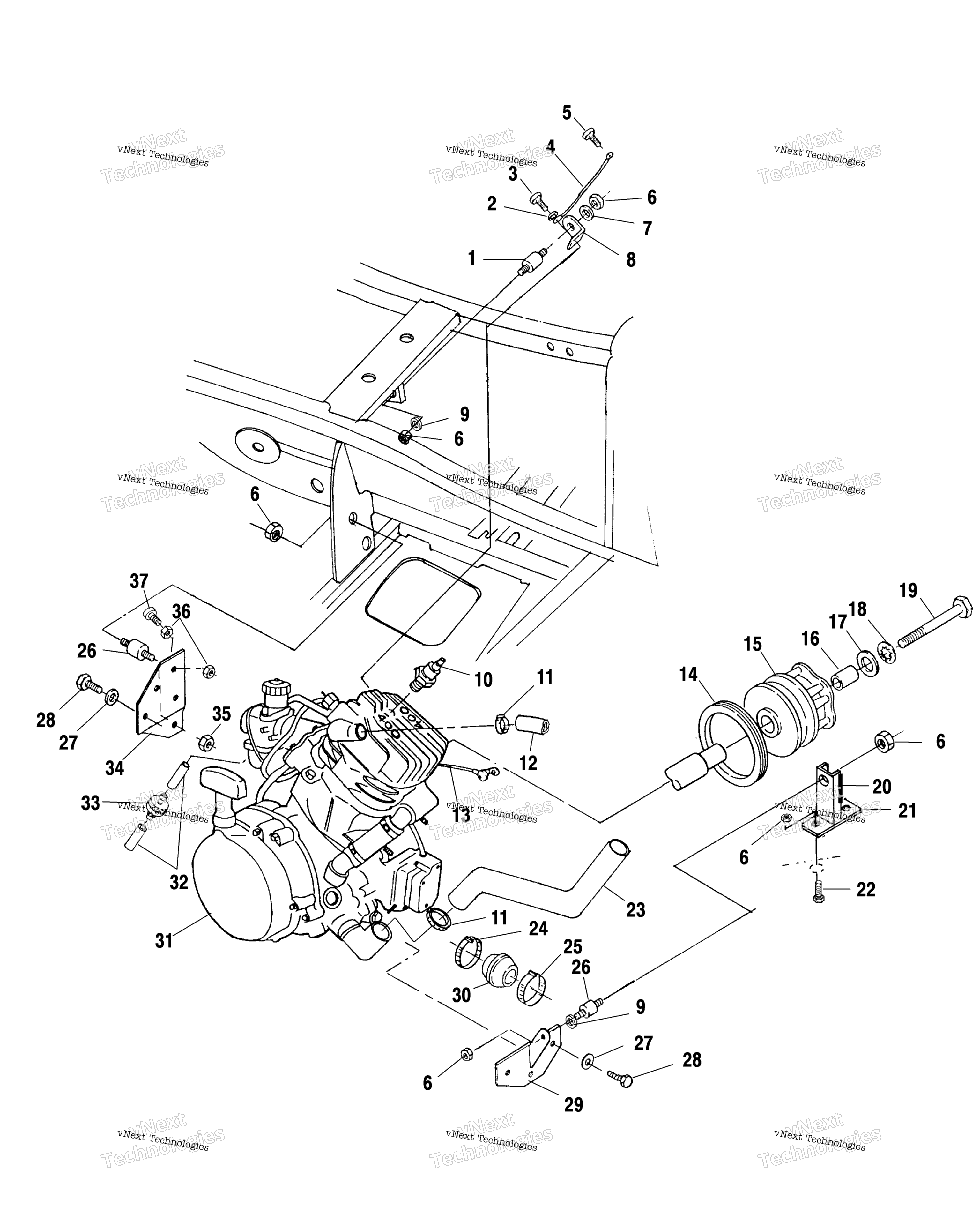 Двигатель Mounting