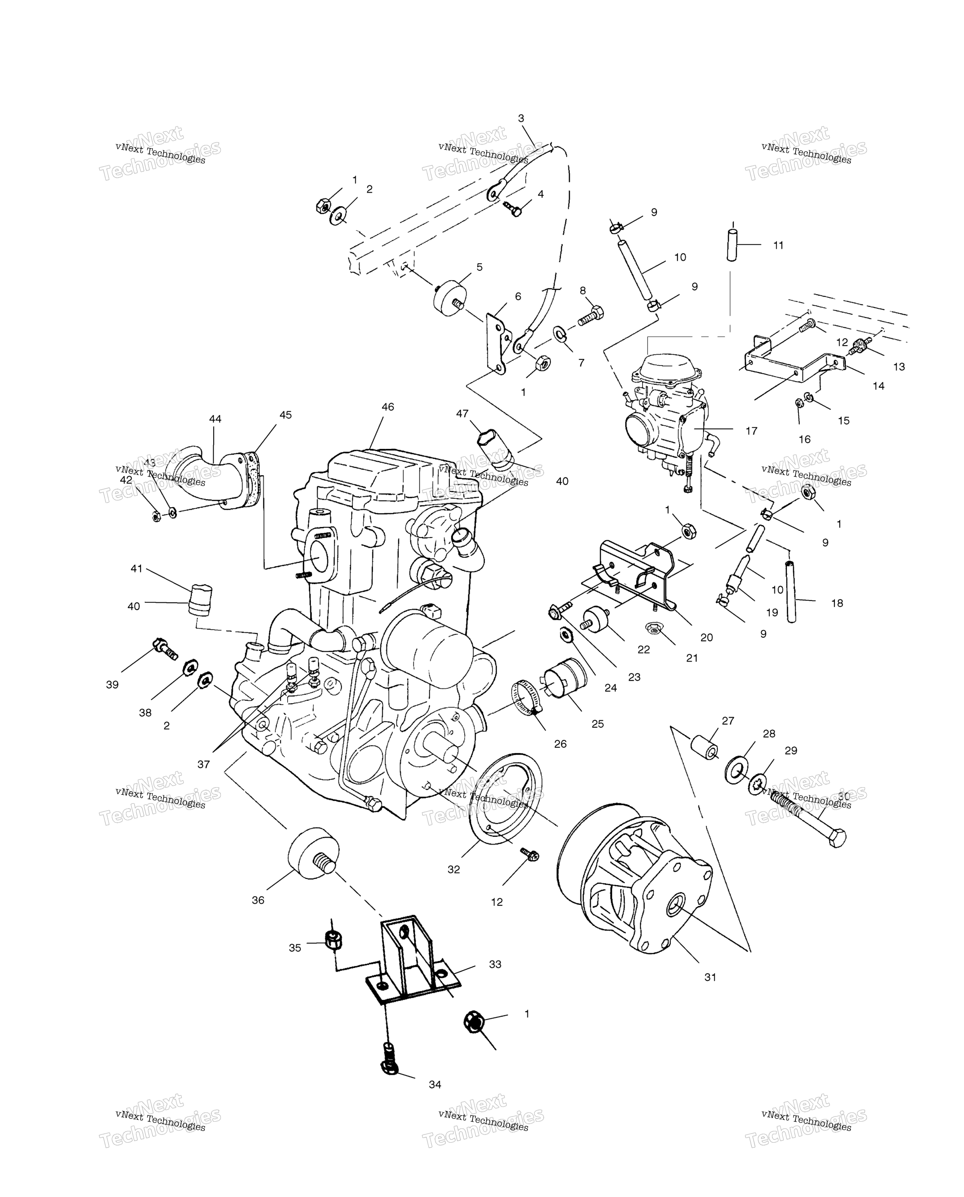 Двигатель Mounting