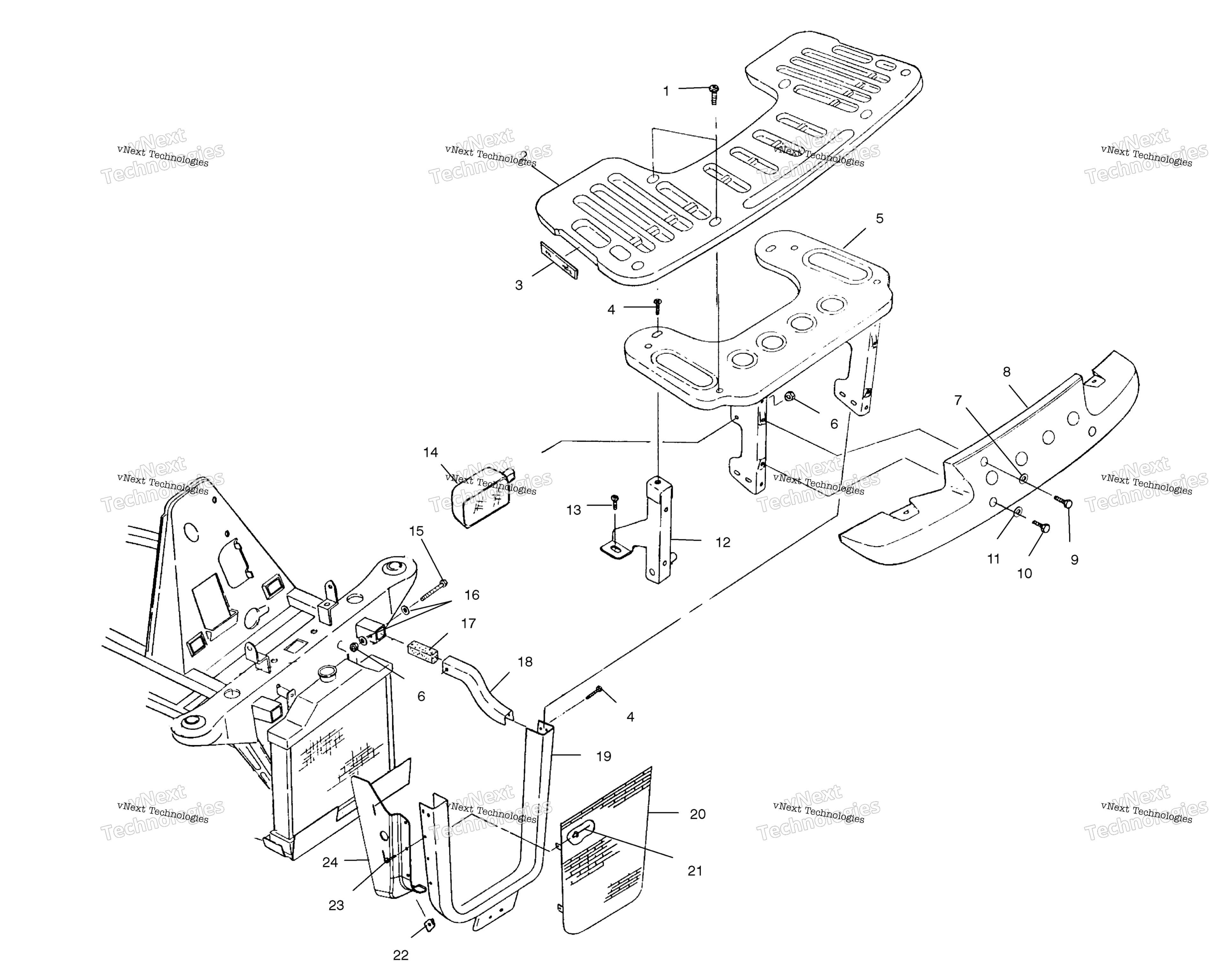 Передняя часть Rack & Bumper Mounting A00cd50aa