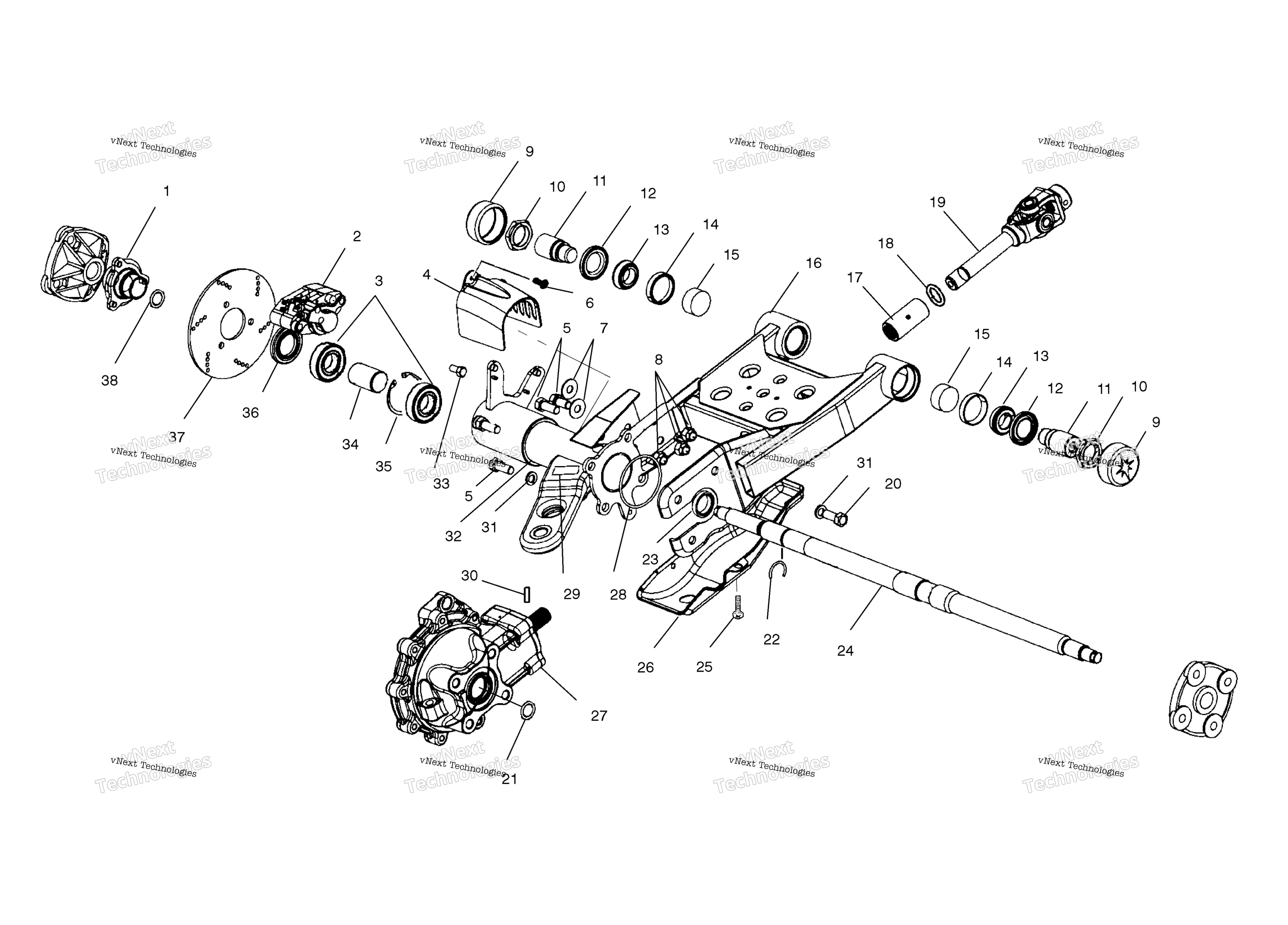 Swing Arm / задний Gearcase крепление