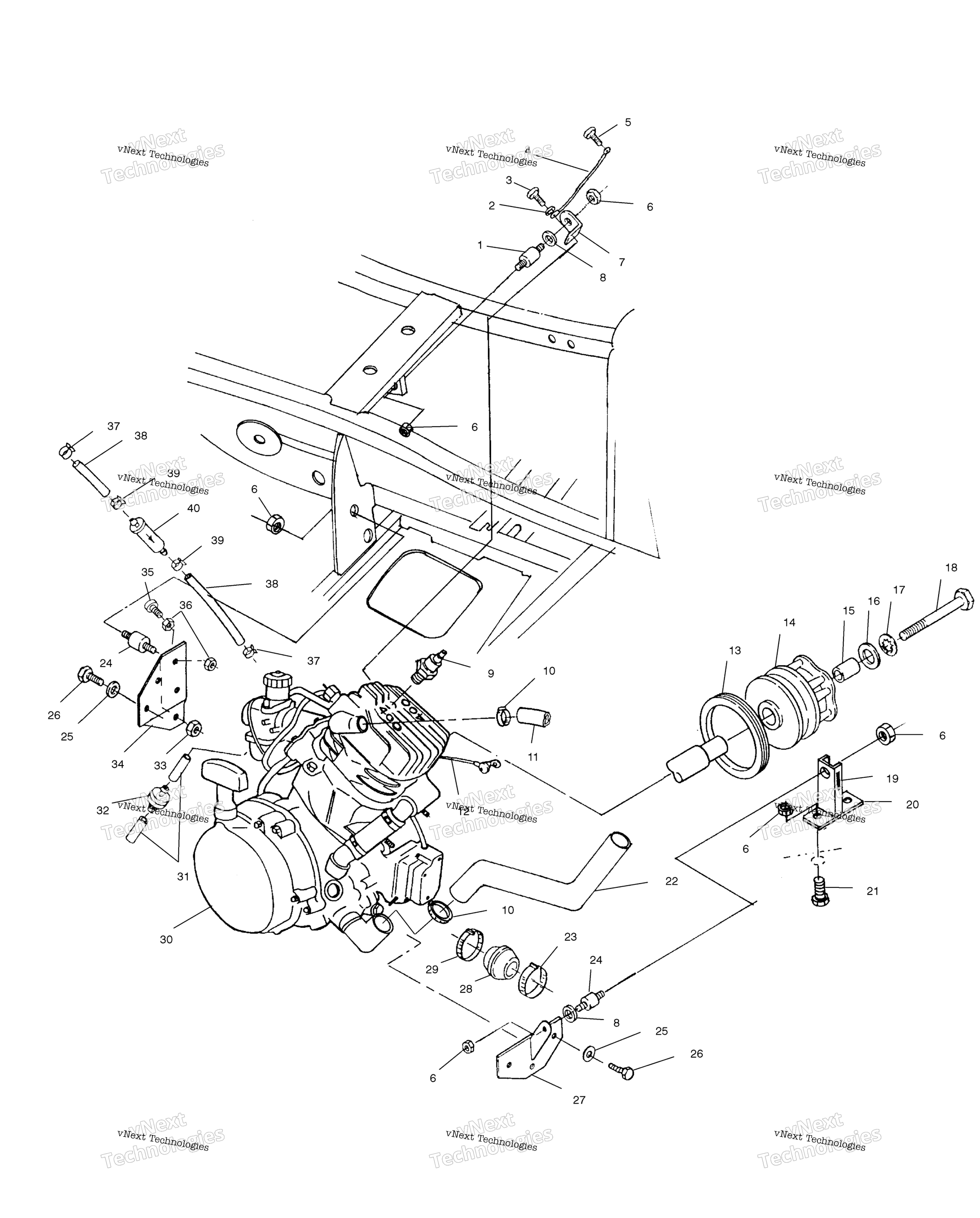 Двигатель Mounting