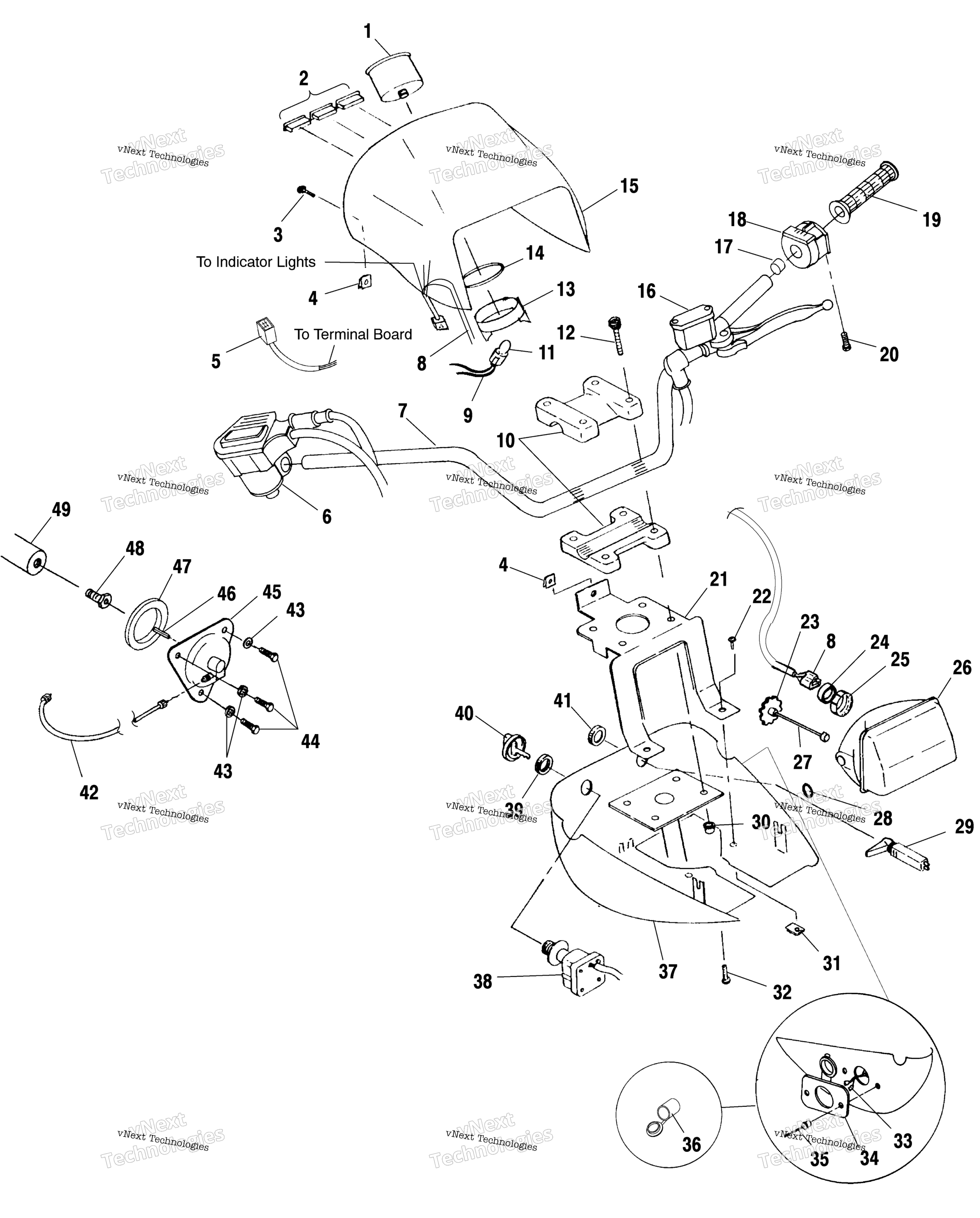 Руль & Headlight Pod