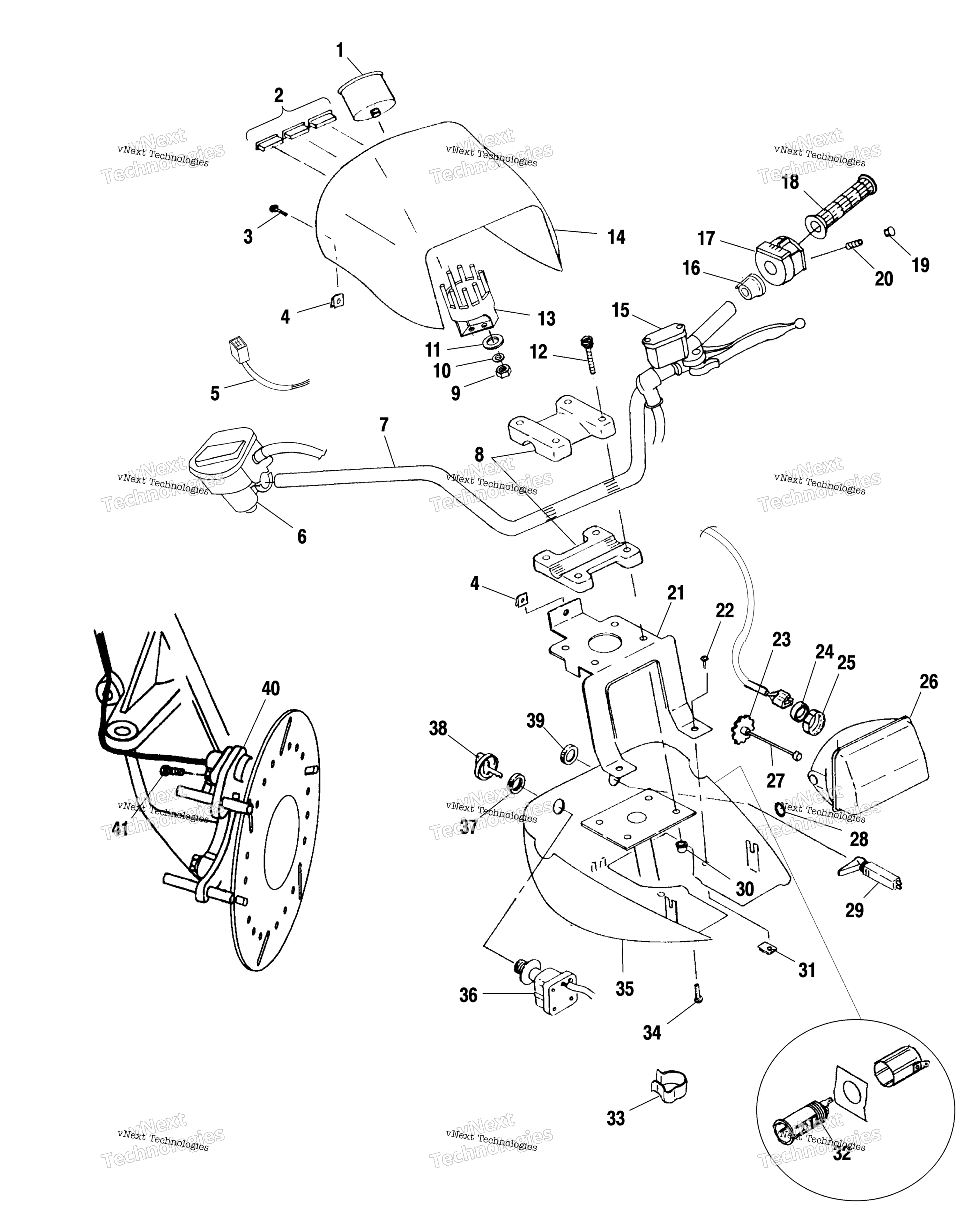 Руль & Headlight Pod