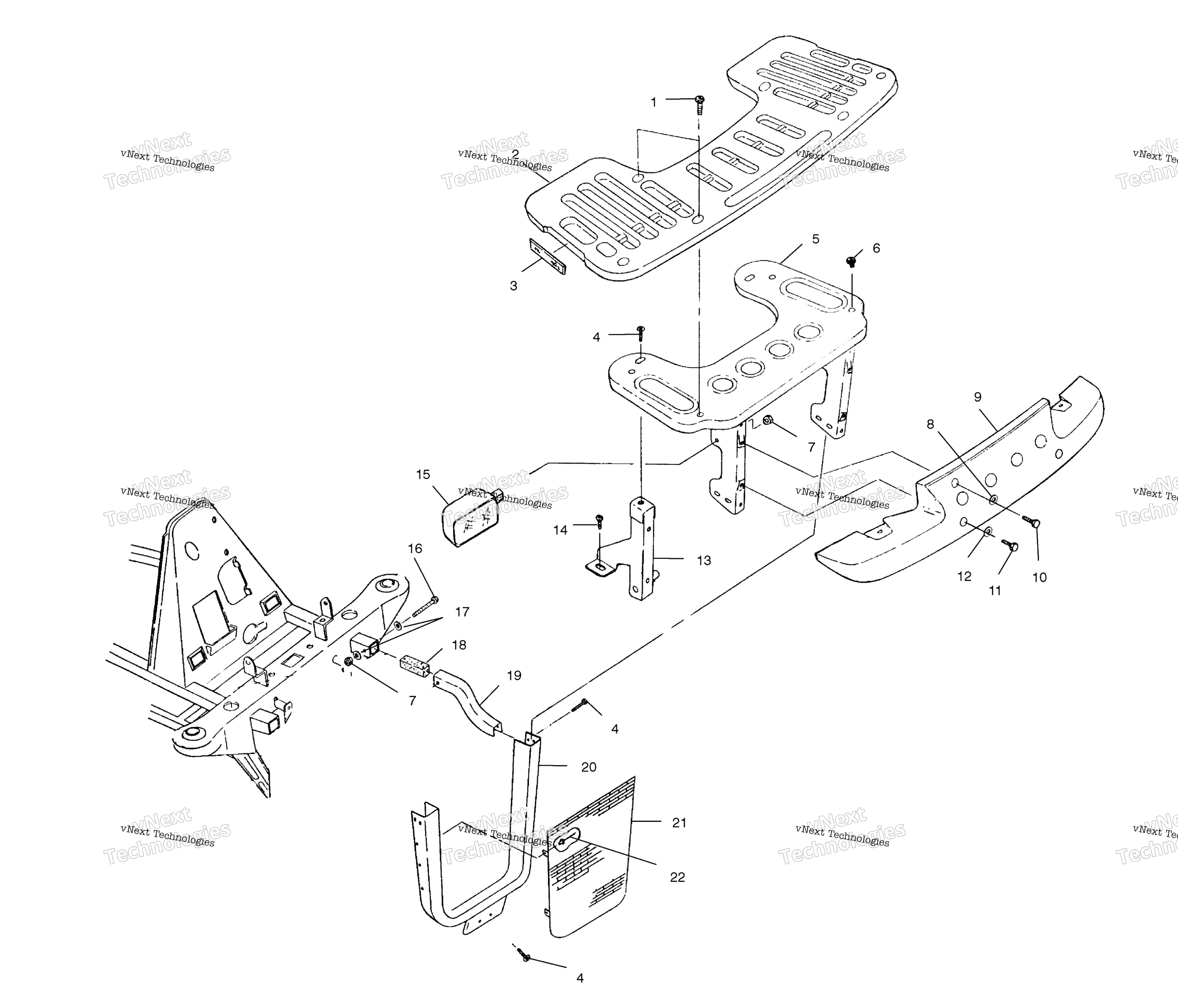 Передняя часть Rack & Bumper Mounting A00ch33ac