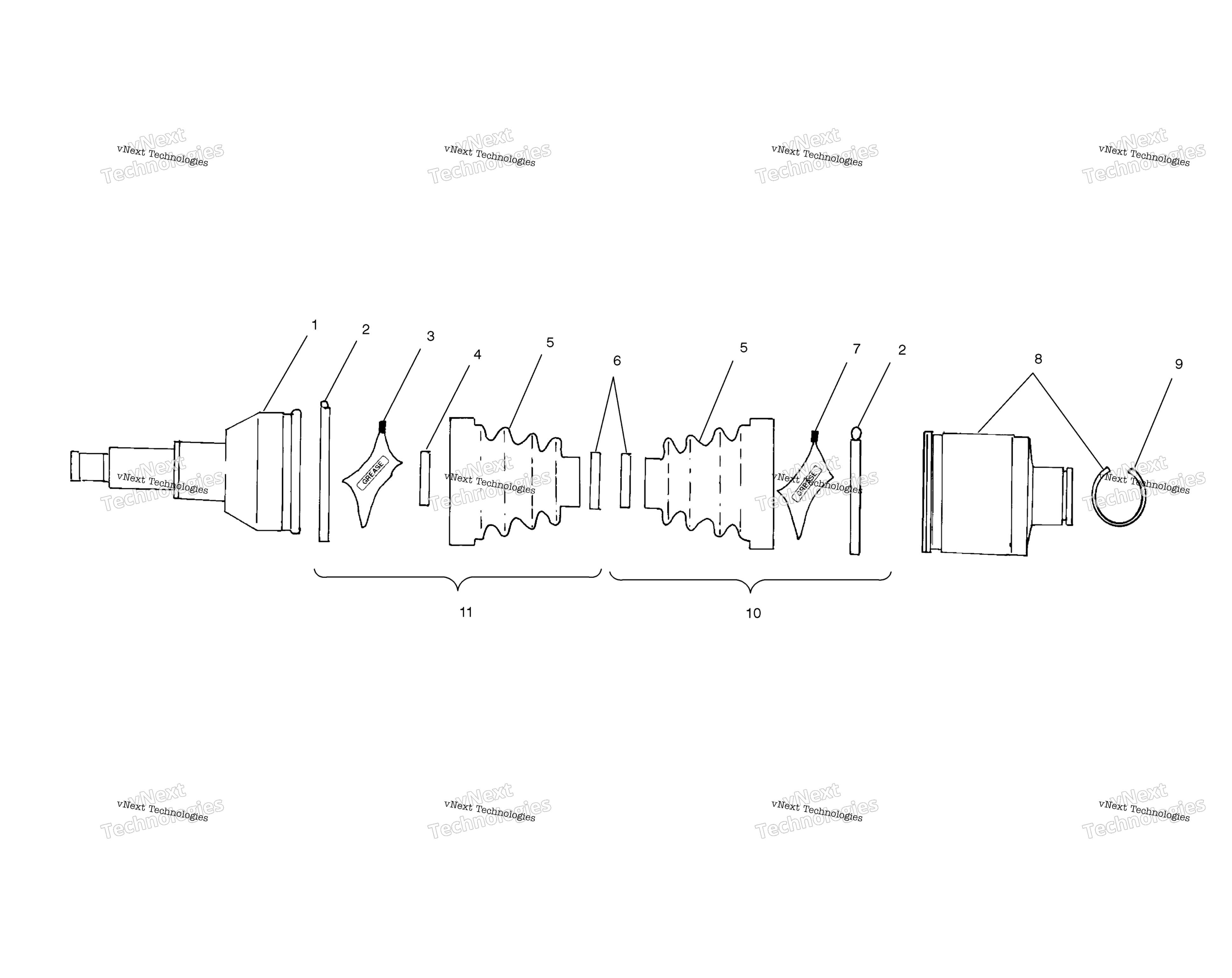 Задняя часть Drive Shaft A00ch33ac