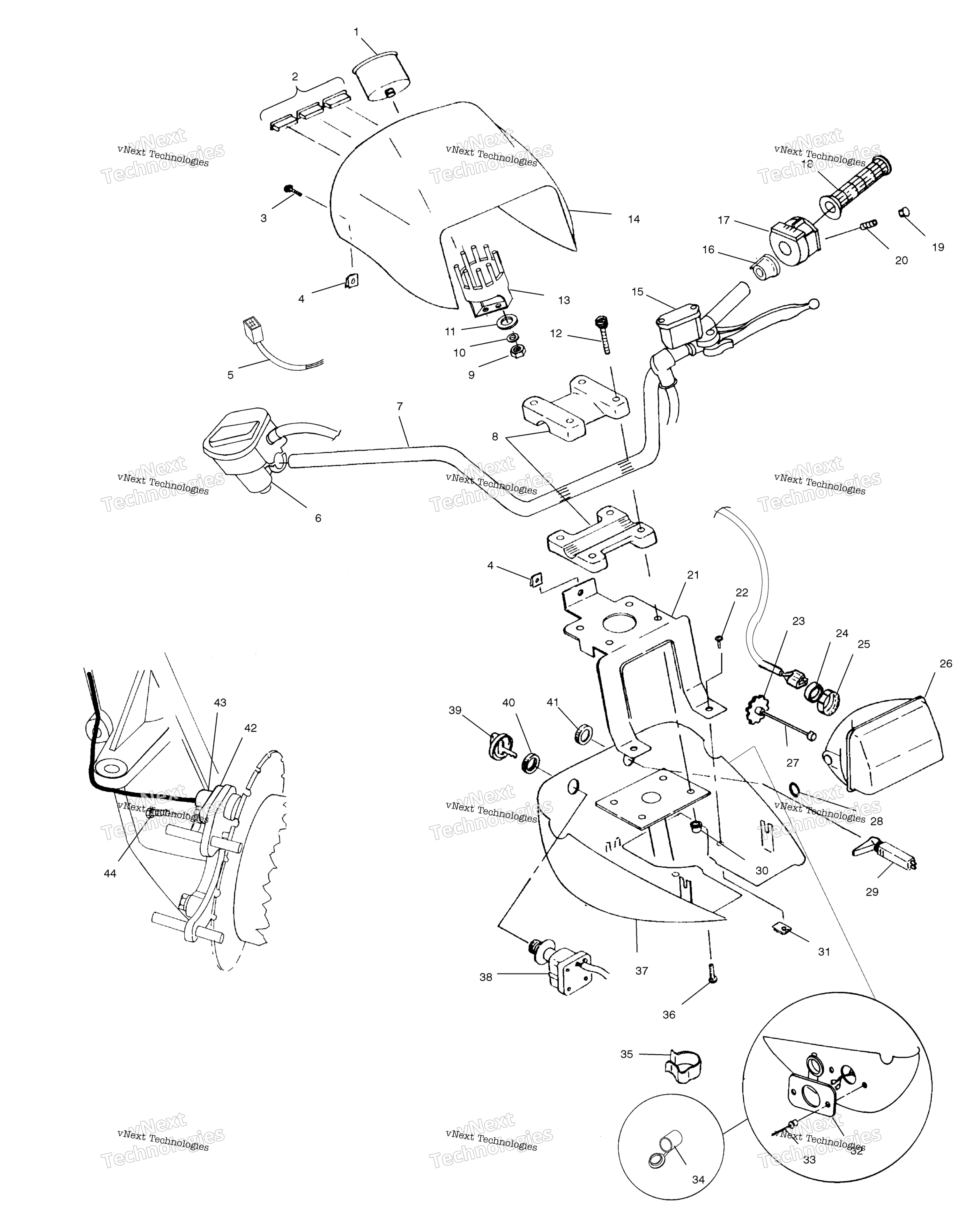 Руль & Headlight Pod