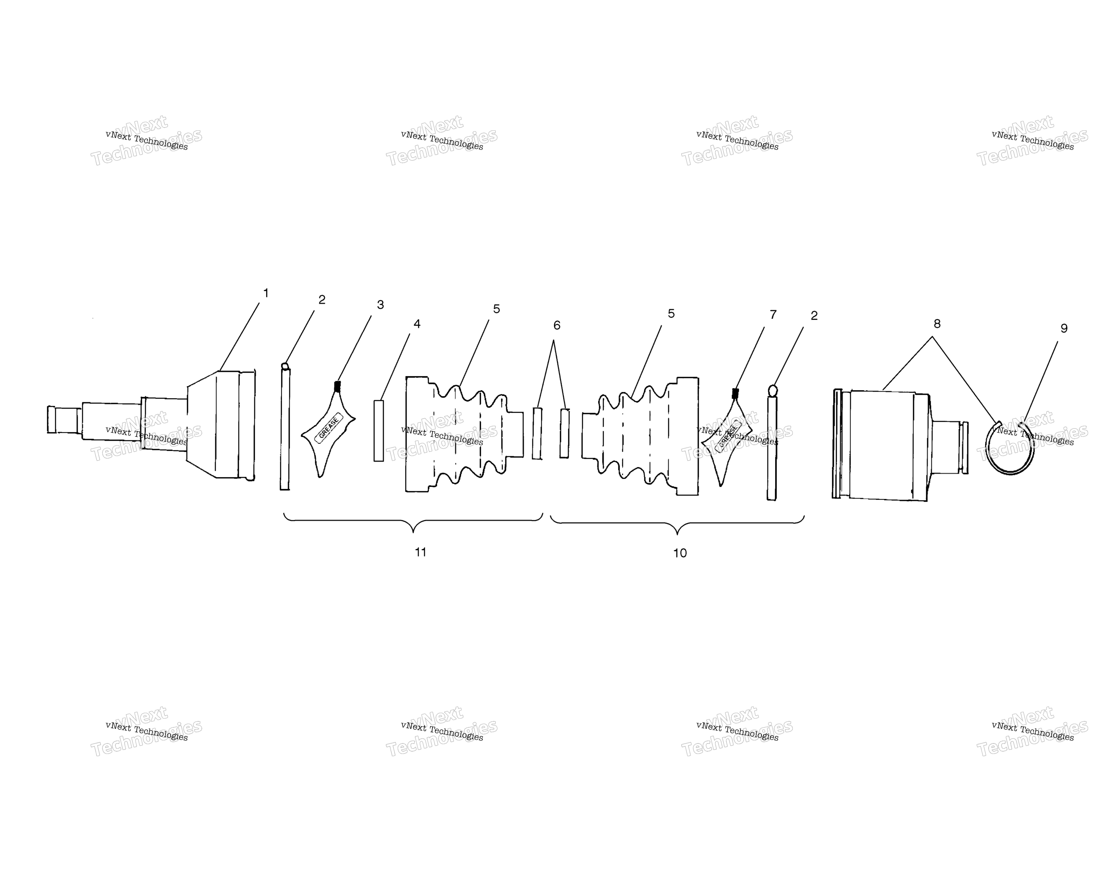 Задняя часть Drive Shaft