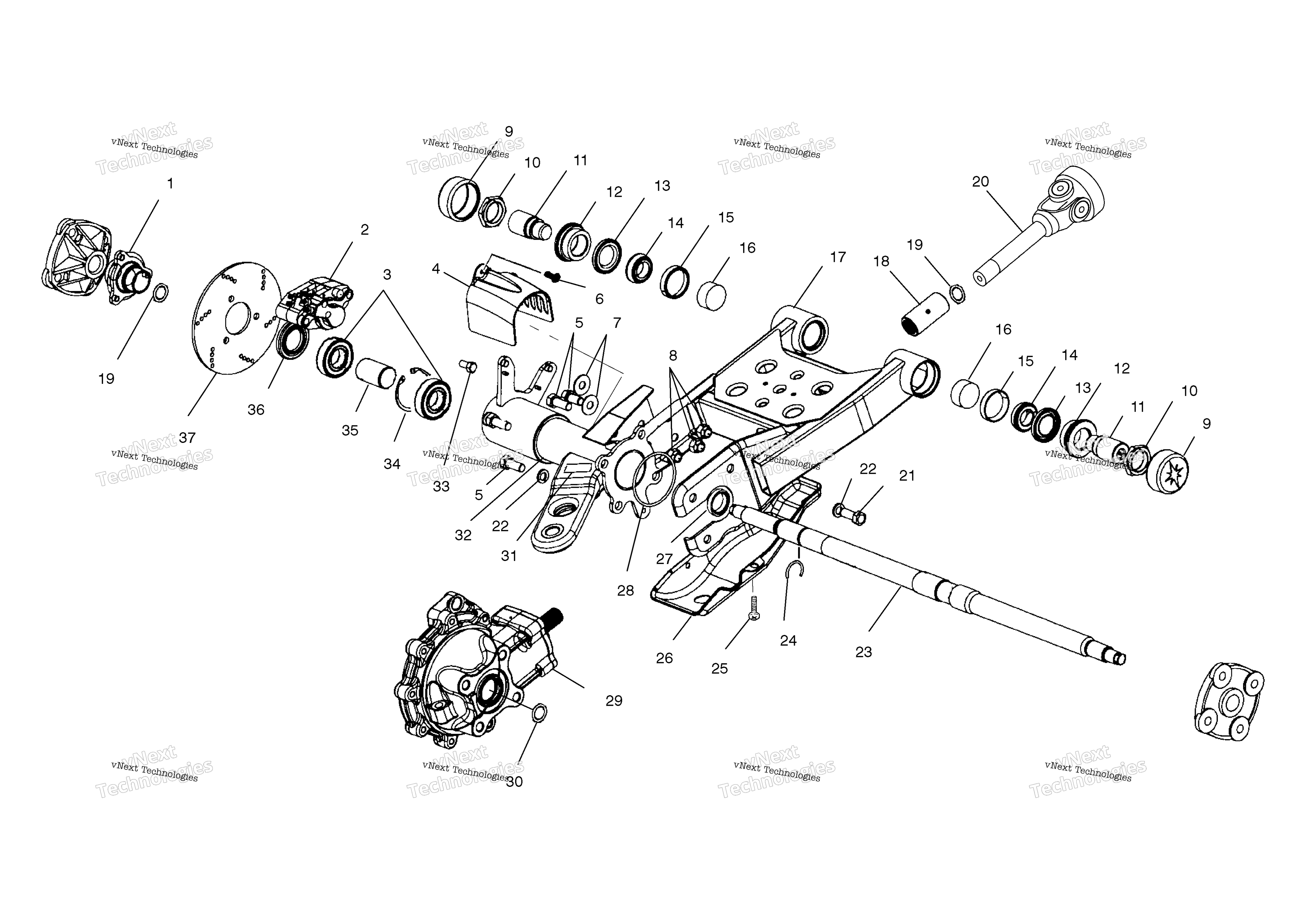 Swing Arm / задний Gearcase крепление