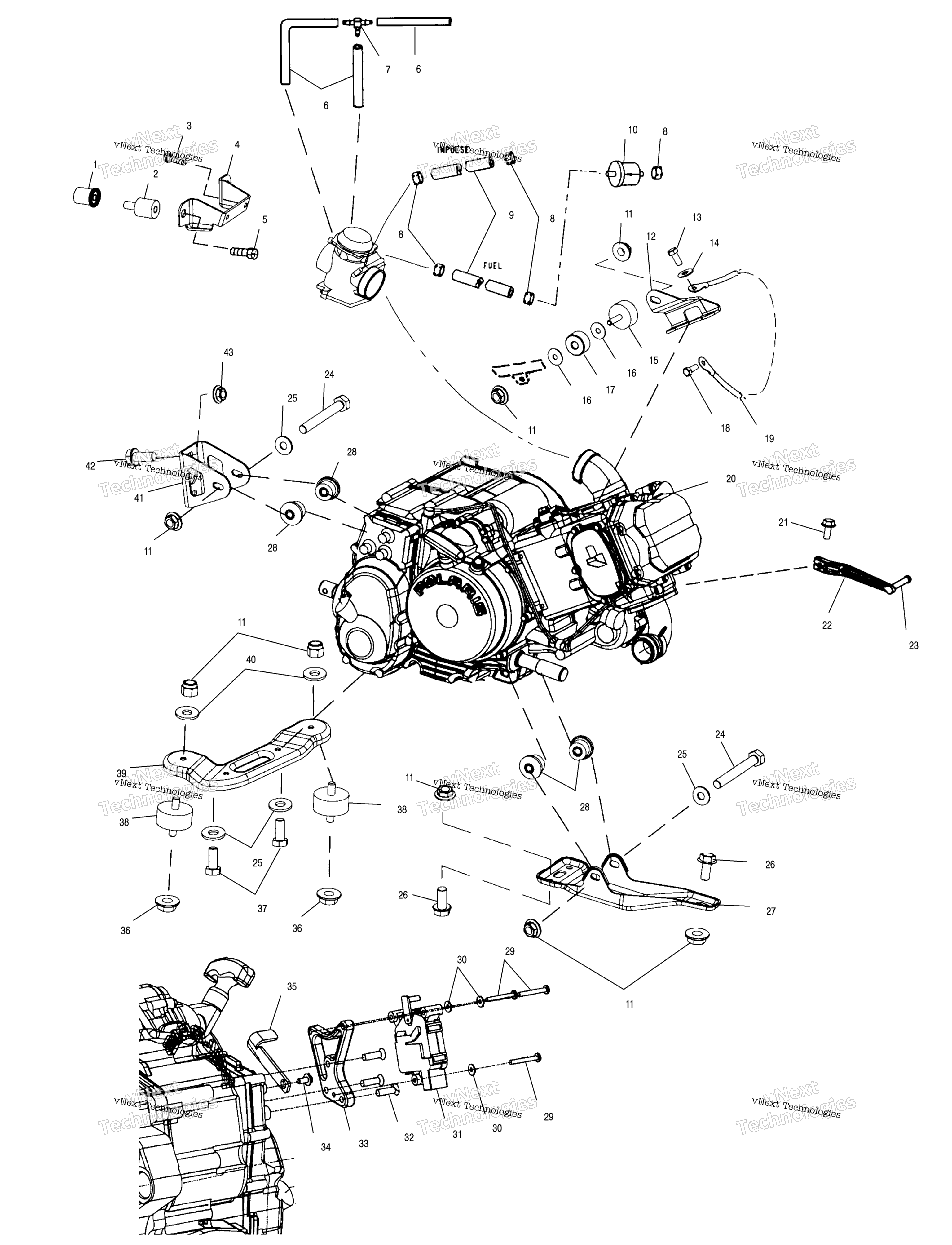 Двигатель Mounting