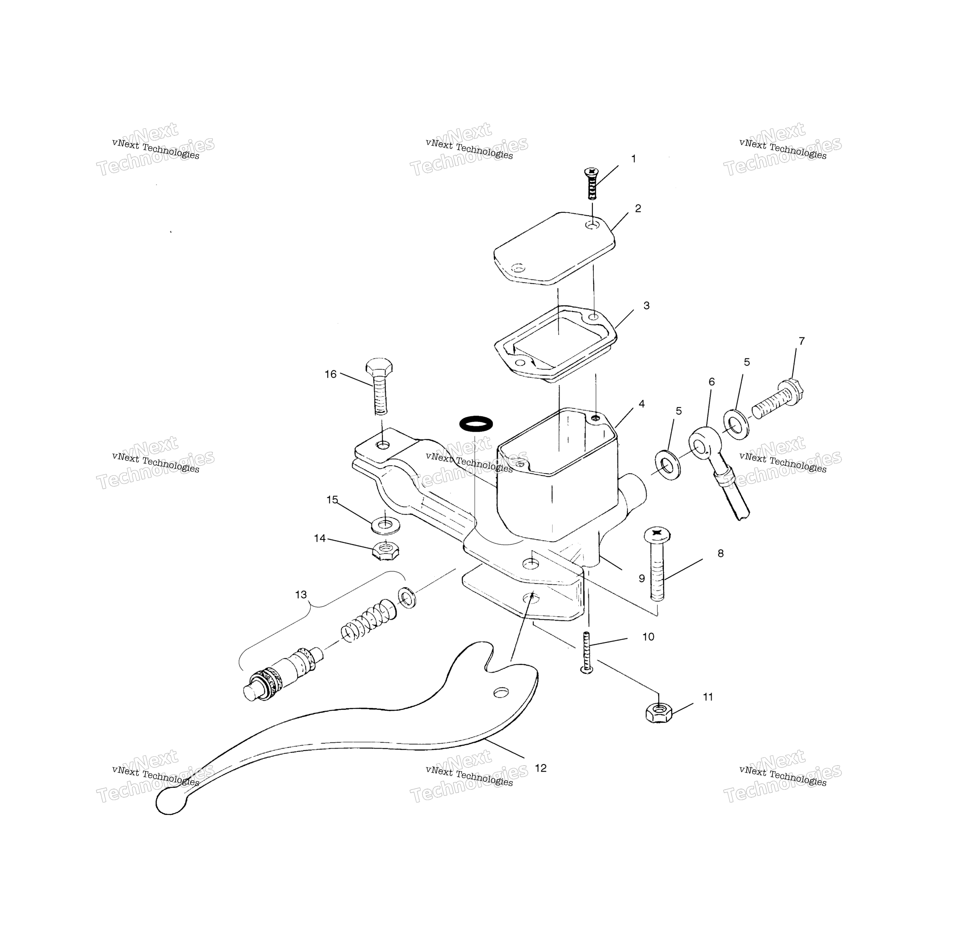 Органы управления Rh Master Cylinder/Brake Line A00cl50aa