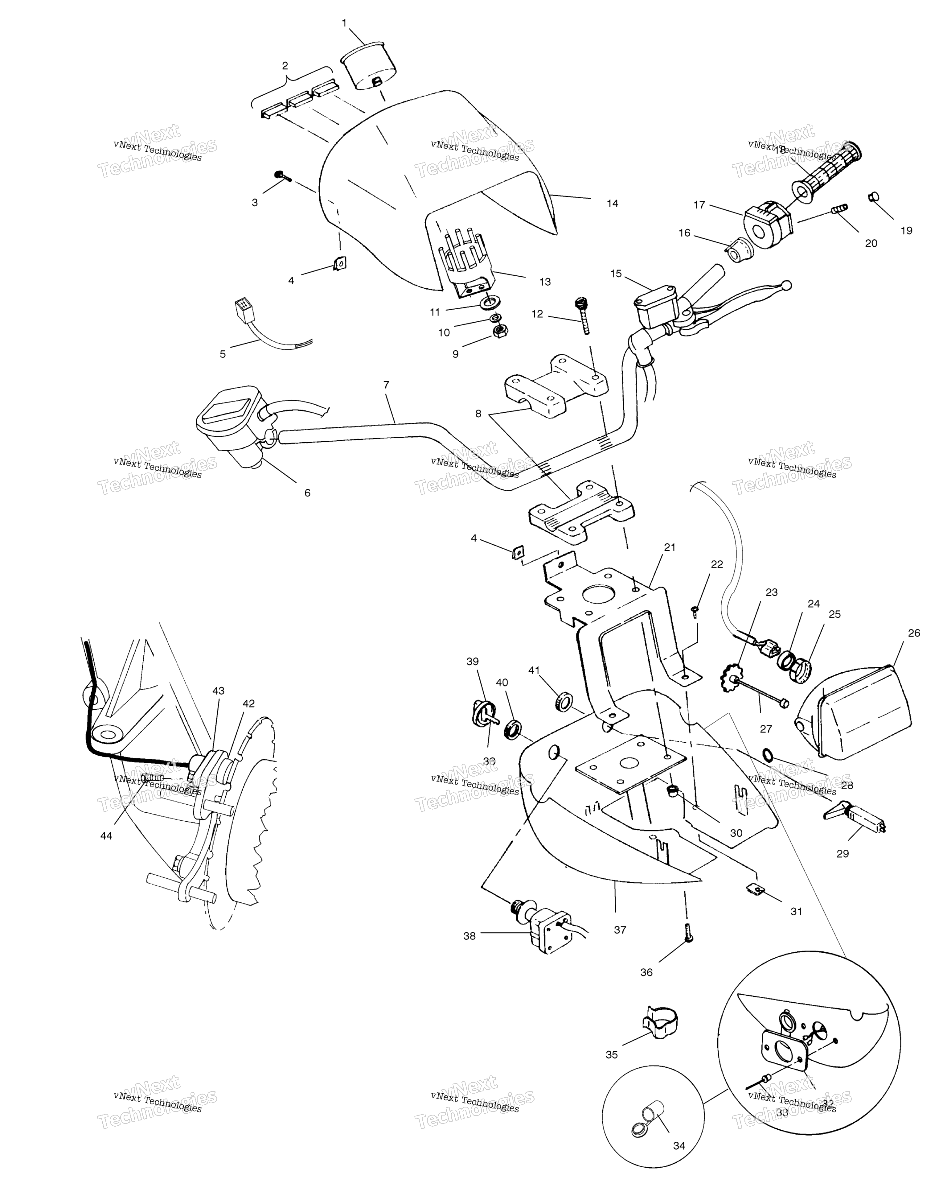 Руль & Headlight Pod A00cl50aa