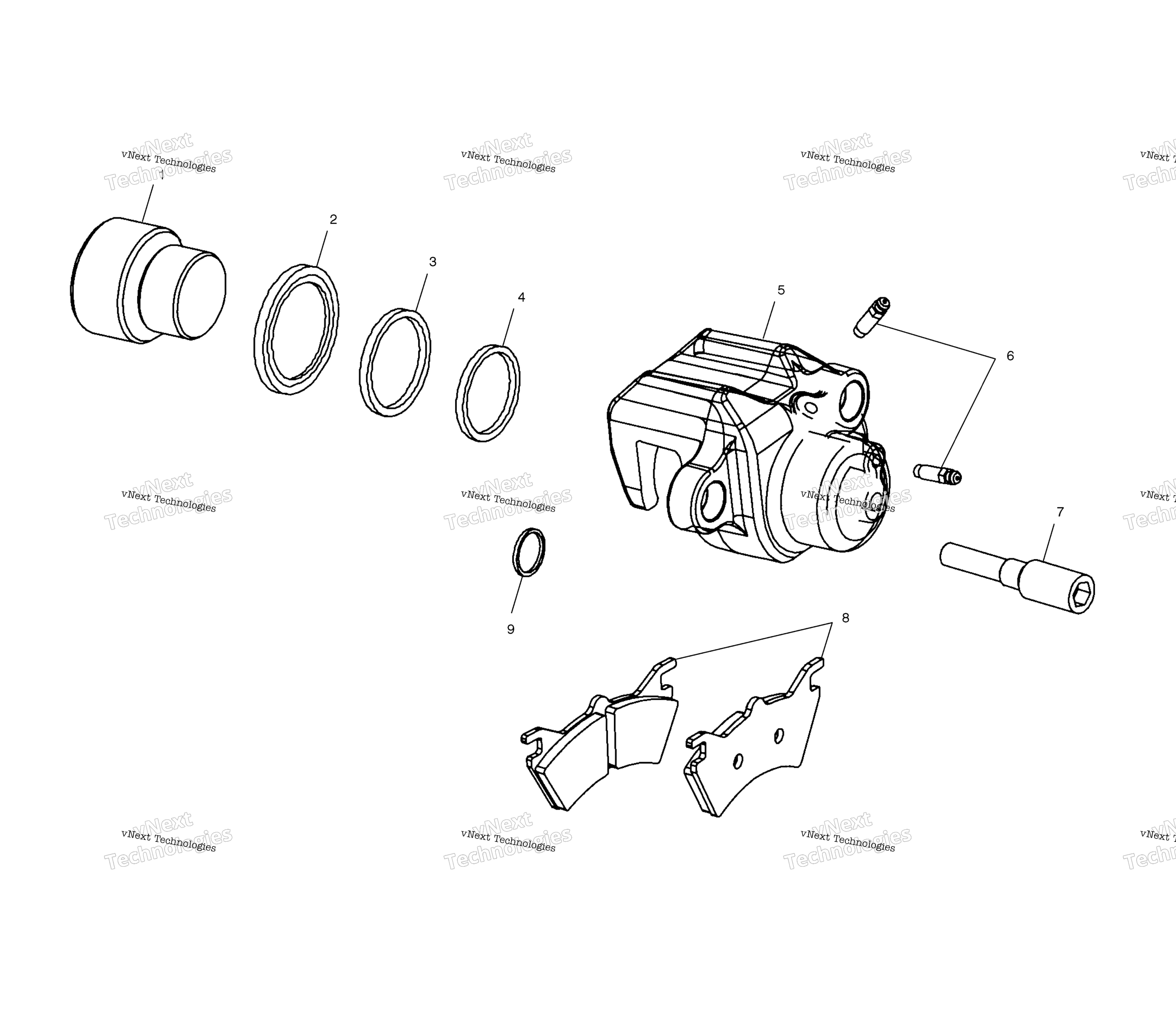 Задняя часть Brake Caliper A00cl50aa